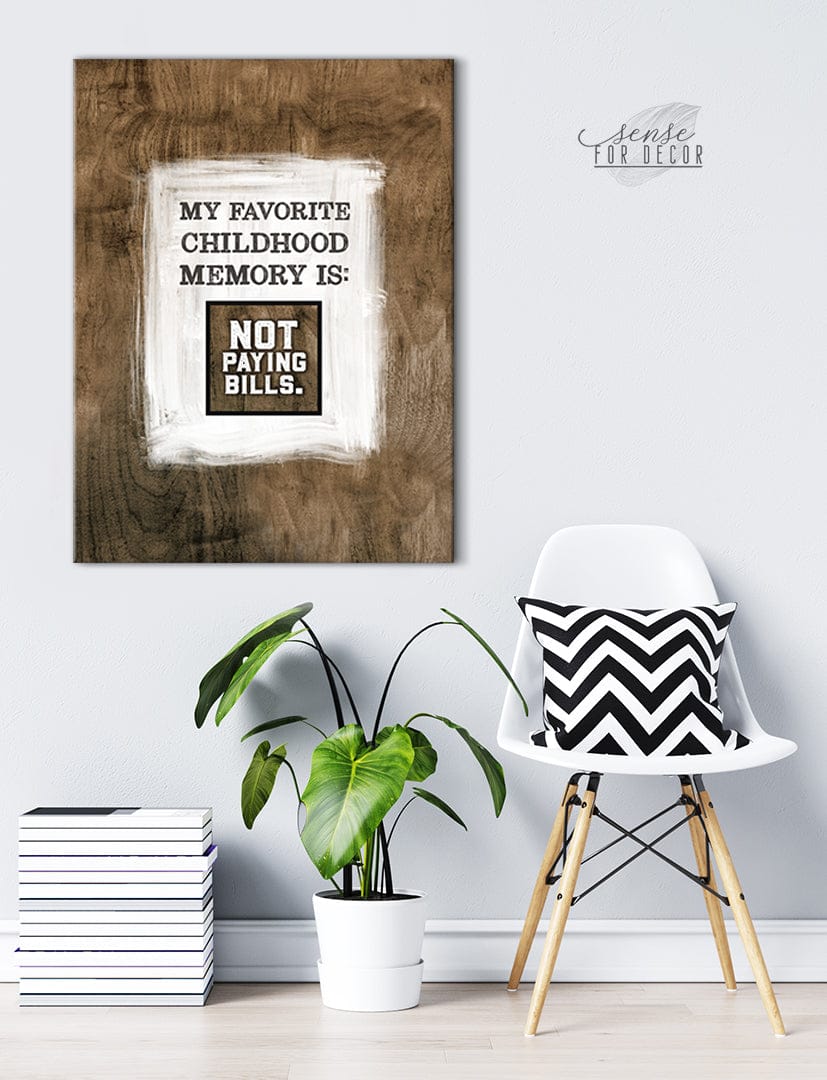 Exclusive Offer! Ready-to-Hang Wood Frame Home Wall Art of My Favorite Childhood Memory