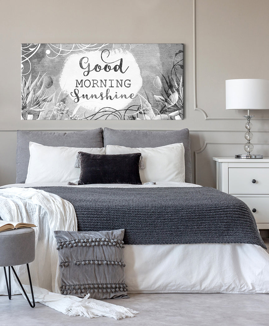Ready-to-Hang Good Morning Sunshine V2 Wall Art with Wood Frame