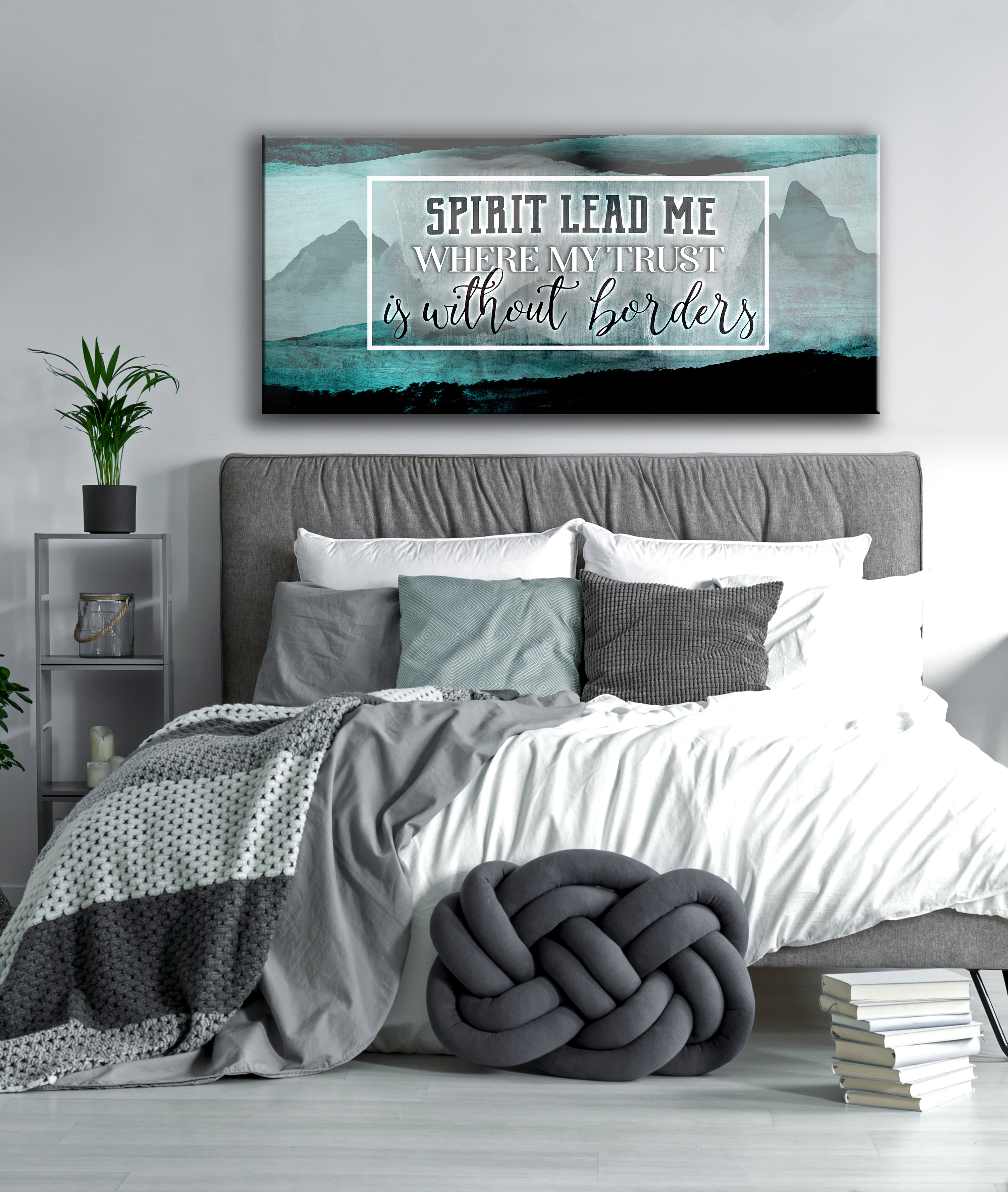Exclusive Christian Wall Art - 'Spirit Lead Me' with Wood Frame, Ready to Hang! Buy 2 Save 20%