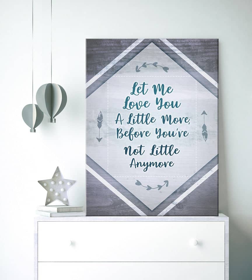High - Quality Baby Room Wall Art: No Longer a Little One (Wood Frame, Ready to Hang)