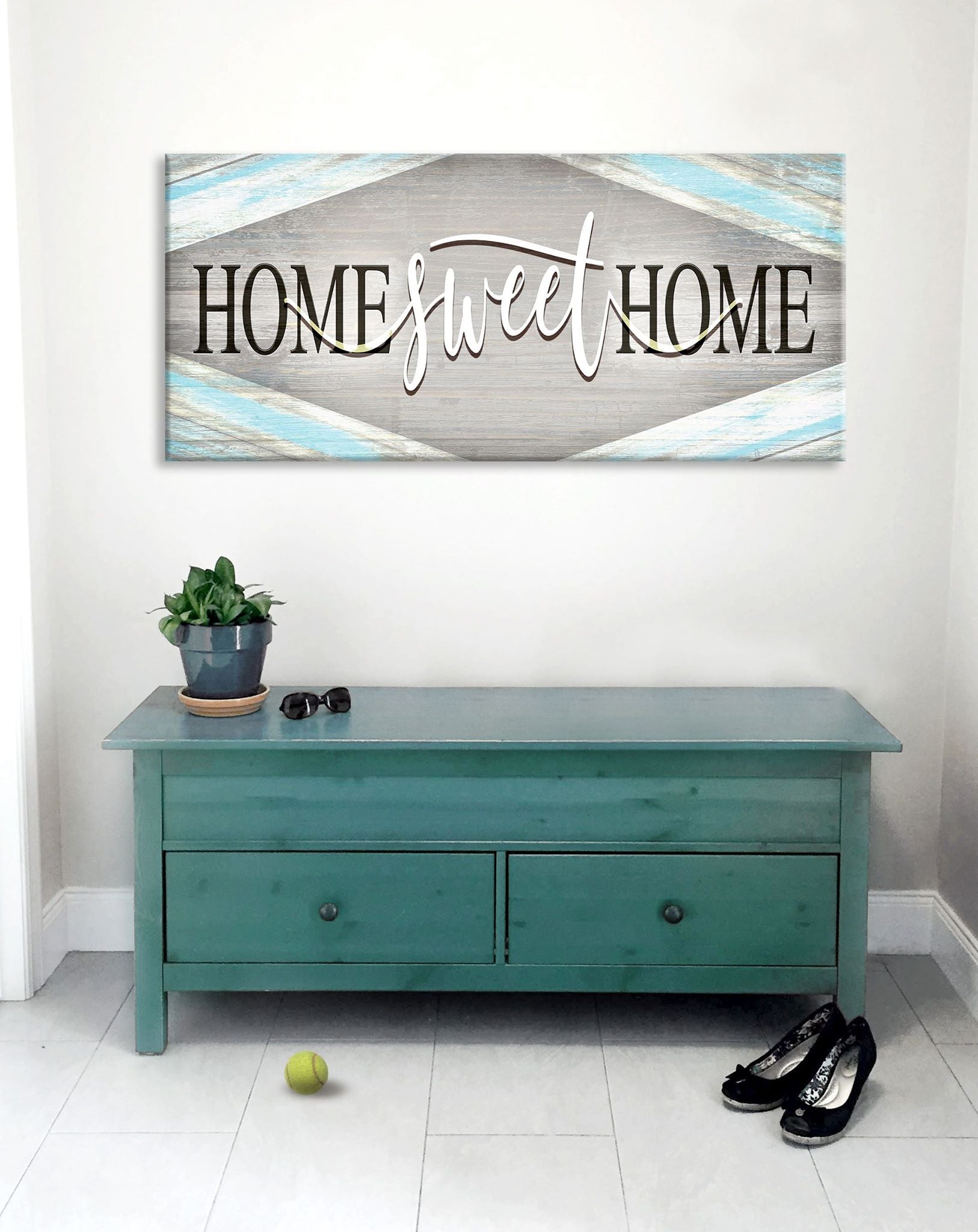 Exclusive Home Sweet Home V13 Wall Art with Wood Frame - Ready to Hang! Buy 2, Save 20%