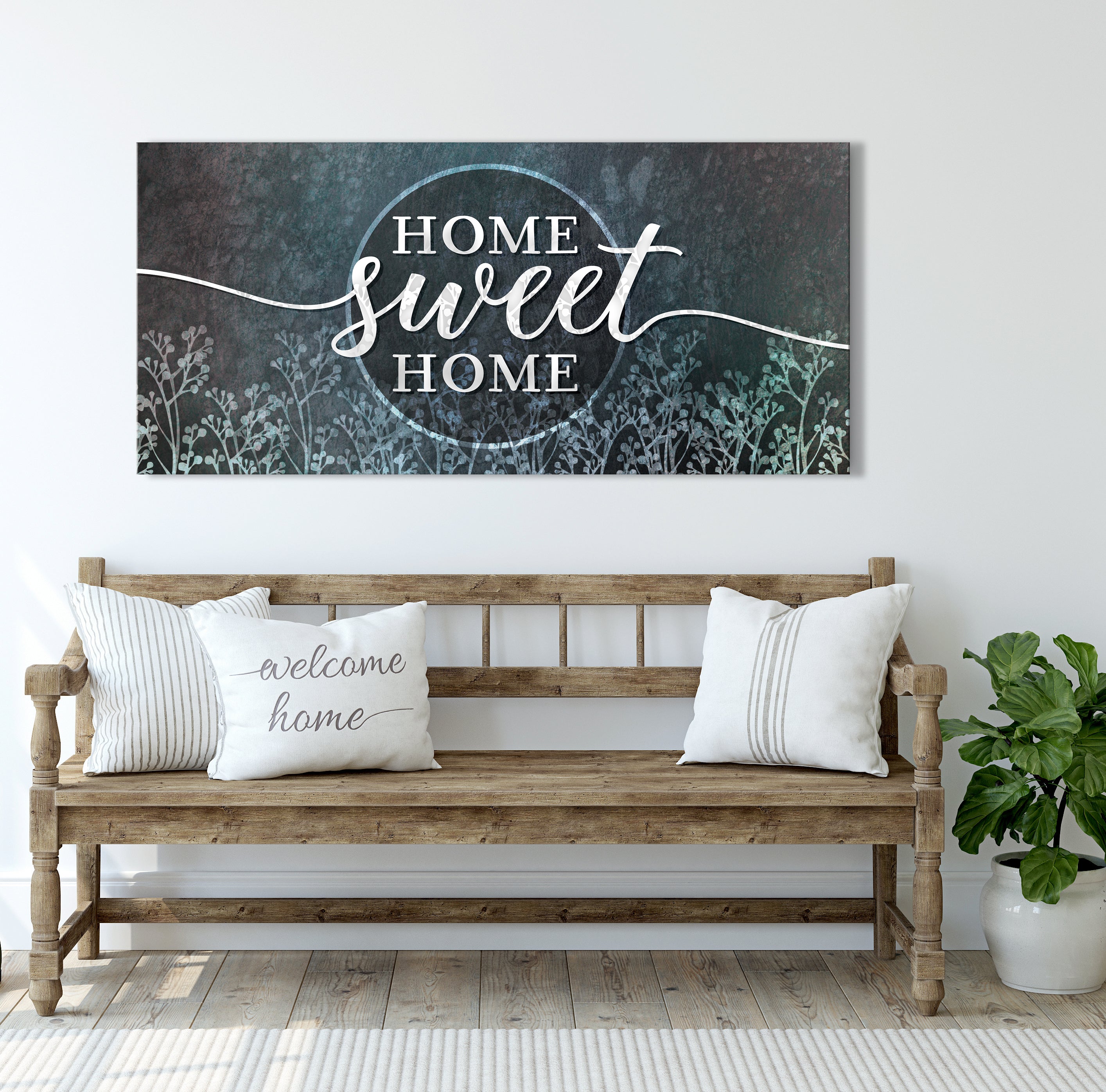 Exclusive Offer! Ready-to-Hang Wood Frame Home Sweet Home Wall Art V15