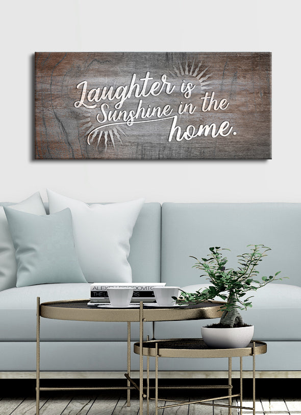 Exclusive! Home Wall Art - Laughter is Sunshine (Wood Frame, Ready to Hang)