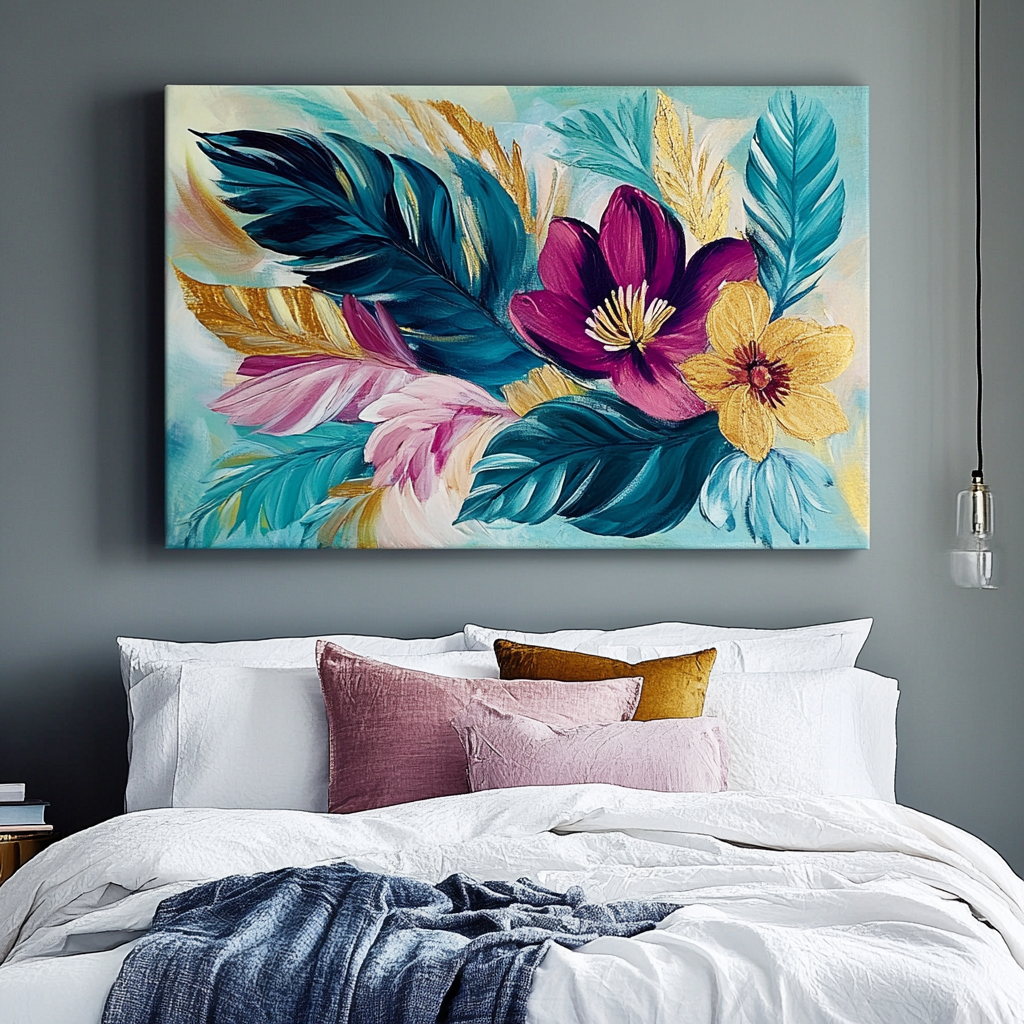 Vibrant Floral Wall Art: Nature's Floral Symphony V18