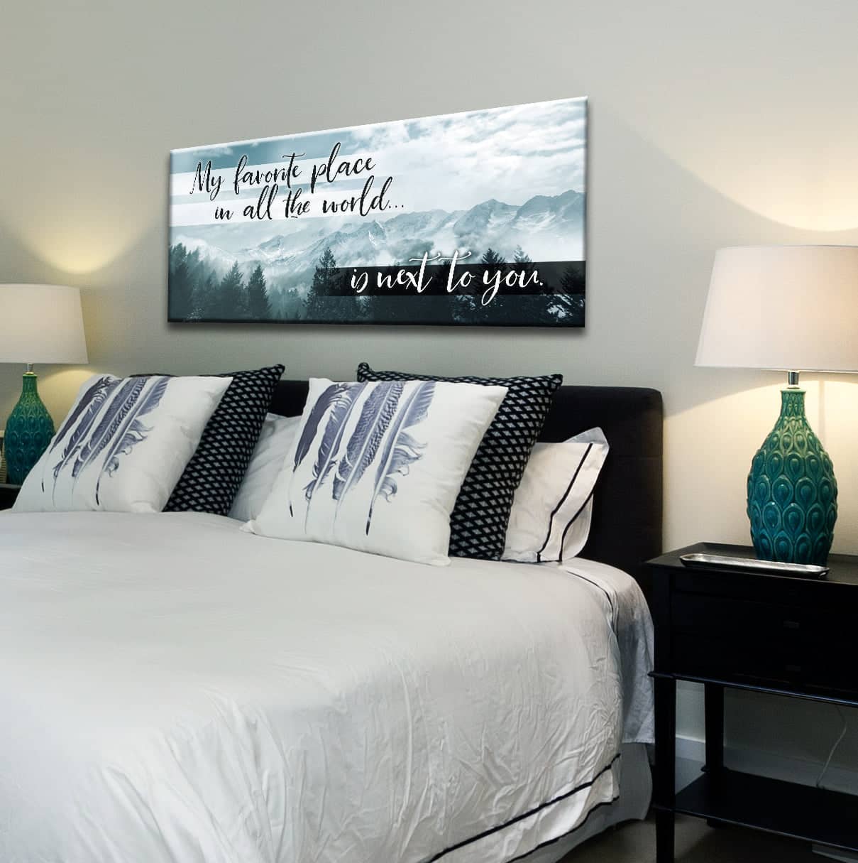 Bedroom Wall Art: Next To You Wall Art (Wood Frame Ready To Hang)