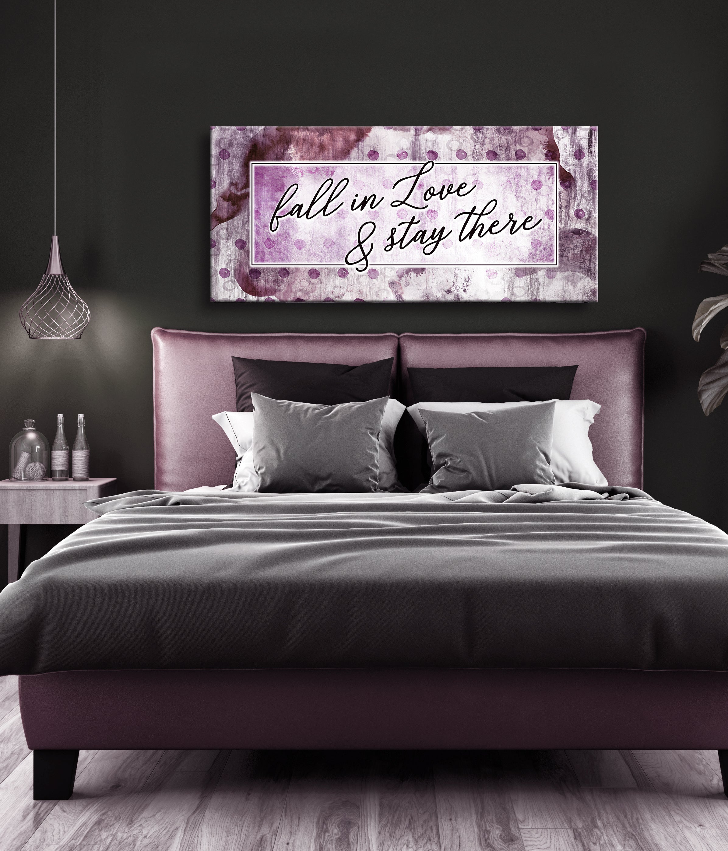 High - Quality Couples Fall - In - Love Wall Art with Wood Frame, Ready to Hang