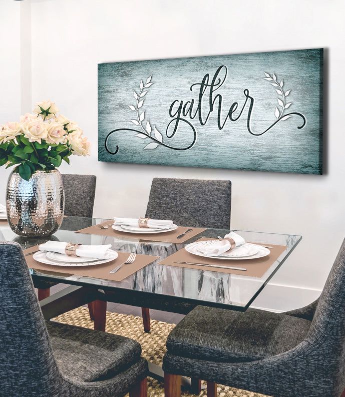 Ready-to-Hang Gather V6 Kitchen Wall Art with Wood Frame