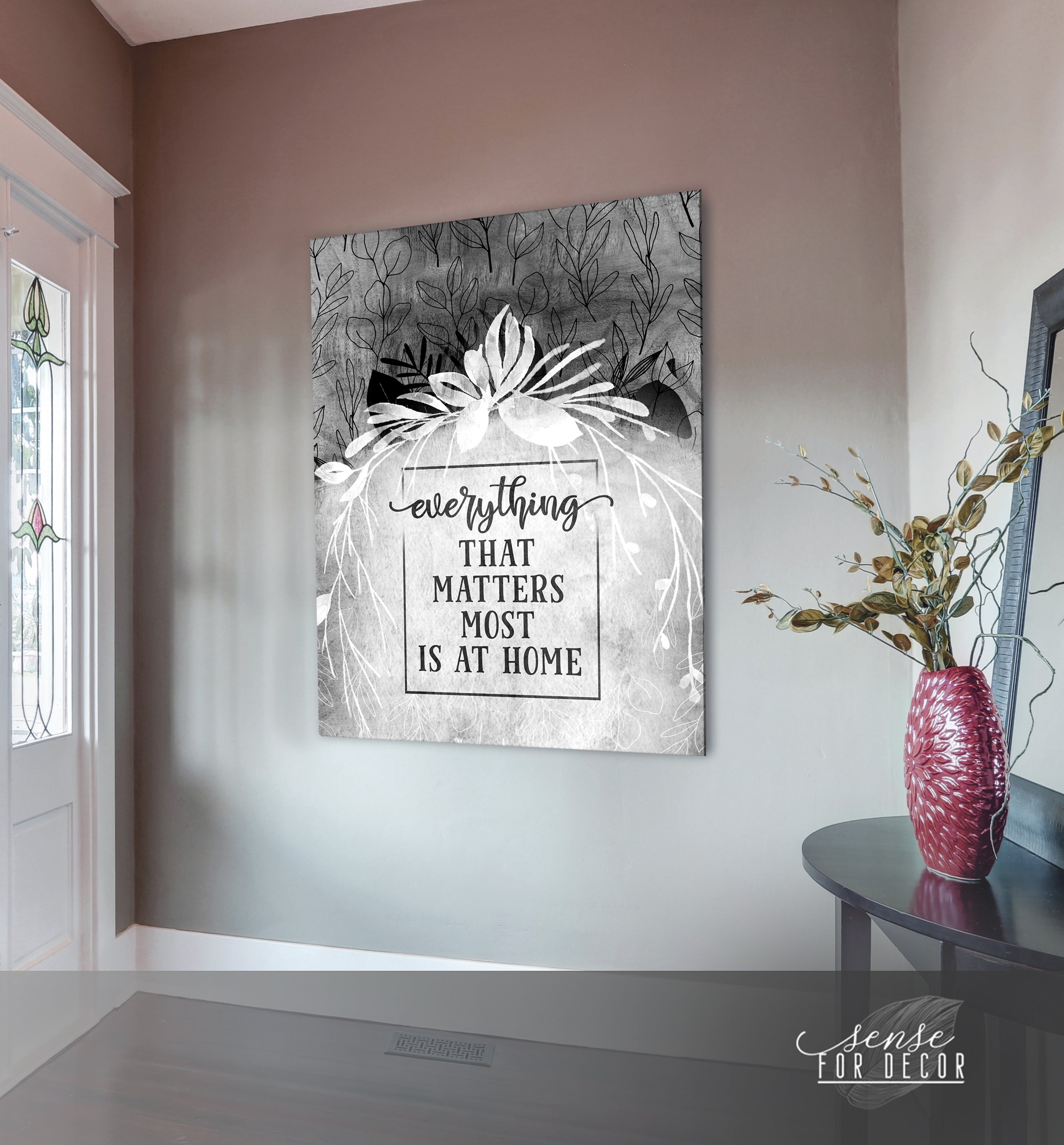 Hot Deal! High - quality Wood - framed Wall Art: Everything That Matters Most is at Home V3, Ready To Hang