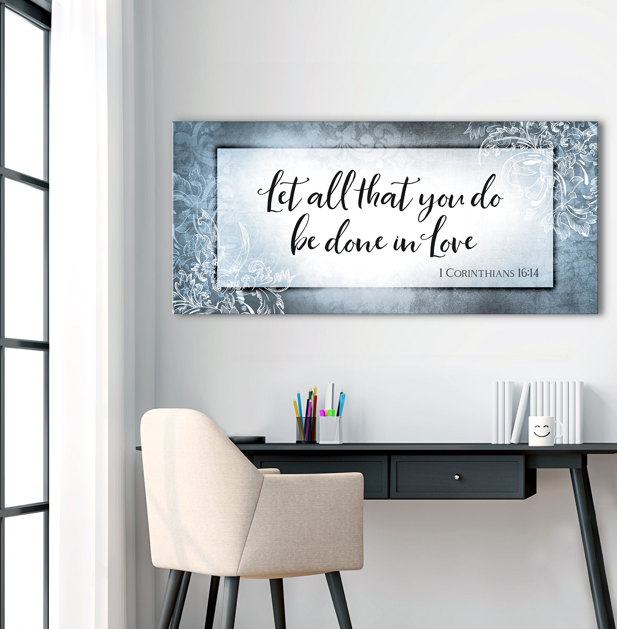 Christian Wall Art: 'Let All That You Do Be Done In Love' (Ready-to-Hang Wood Frame) - Buy 2, Save 20%
