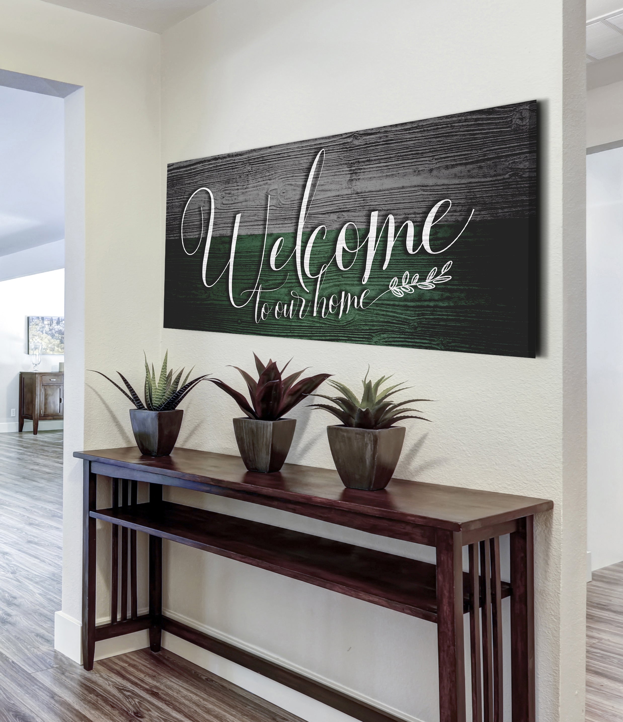 Hot! Welcome To Our Home V8 Wall Art - Wood Frame, Ready To Hang