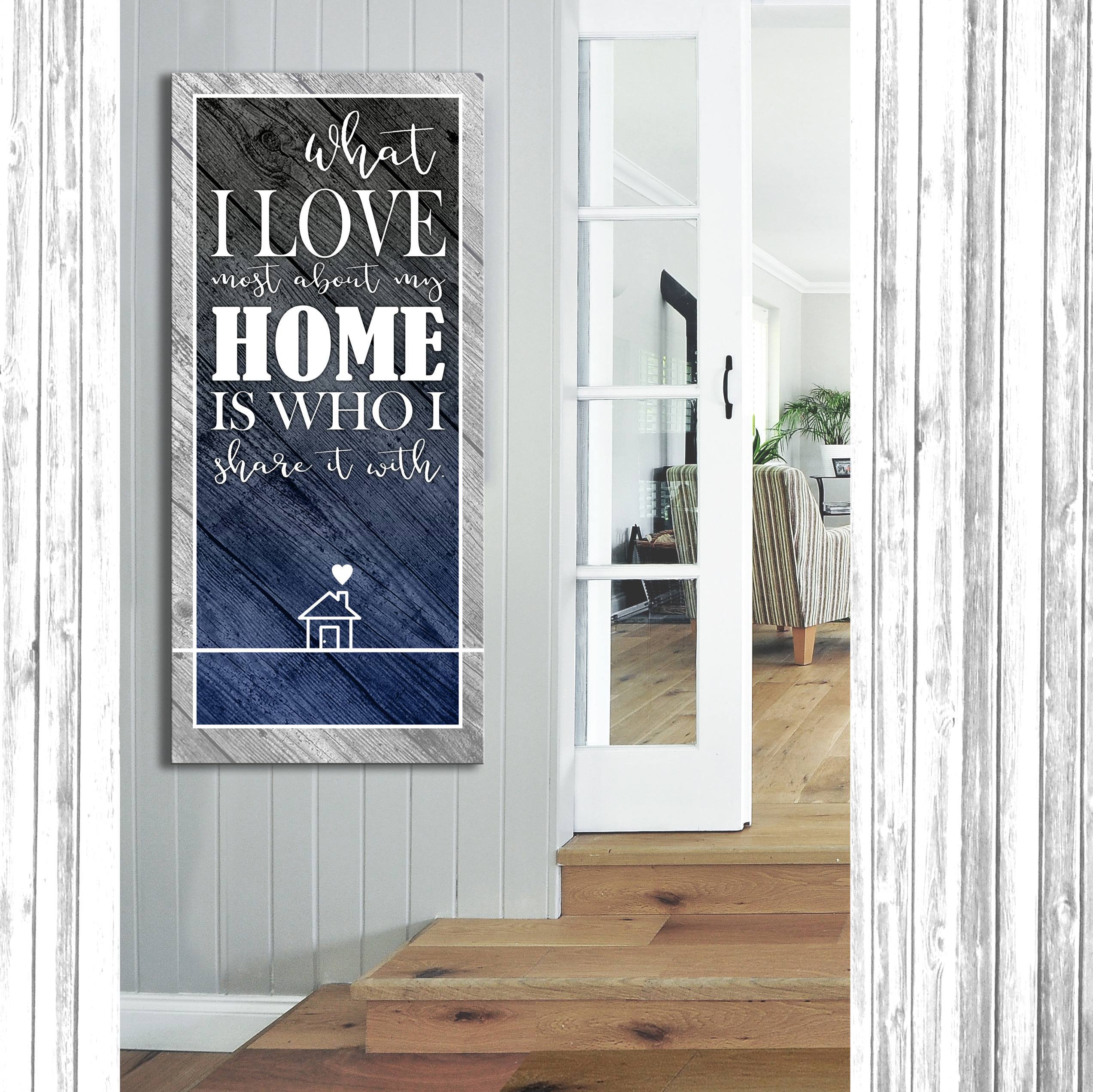 Hot Deal! Ready-to-Hang 'I Love My Home' Wood Frame Wall Art