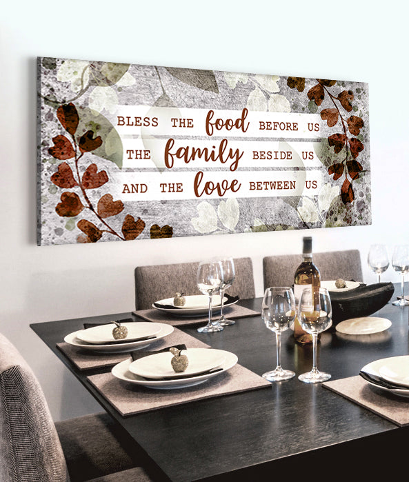 Hot Deal! Christian Bless the Food V21 Wood Frame Wall Art (Ready To Hang)