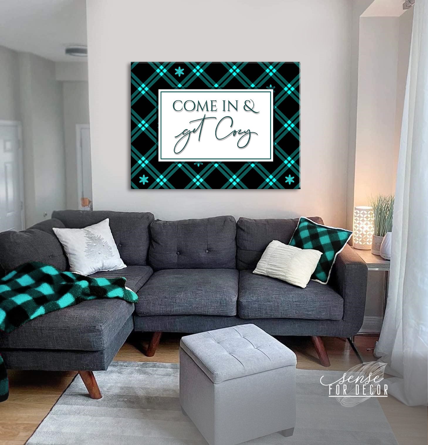 Cozy Holiday Wall Art with Wood Frame, Ready to Hang! Buy 2, Save 20%