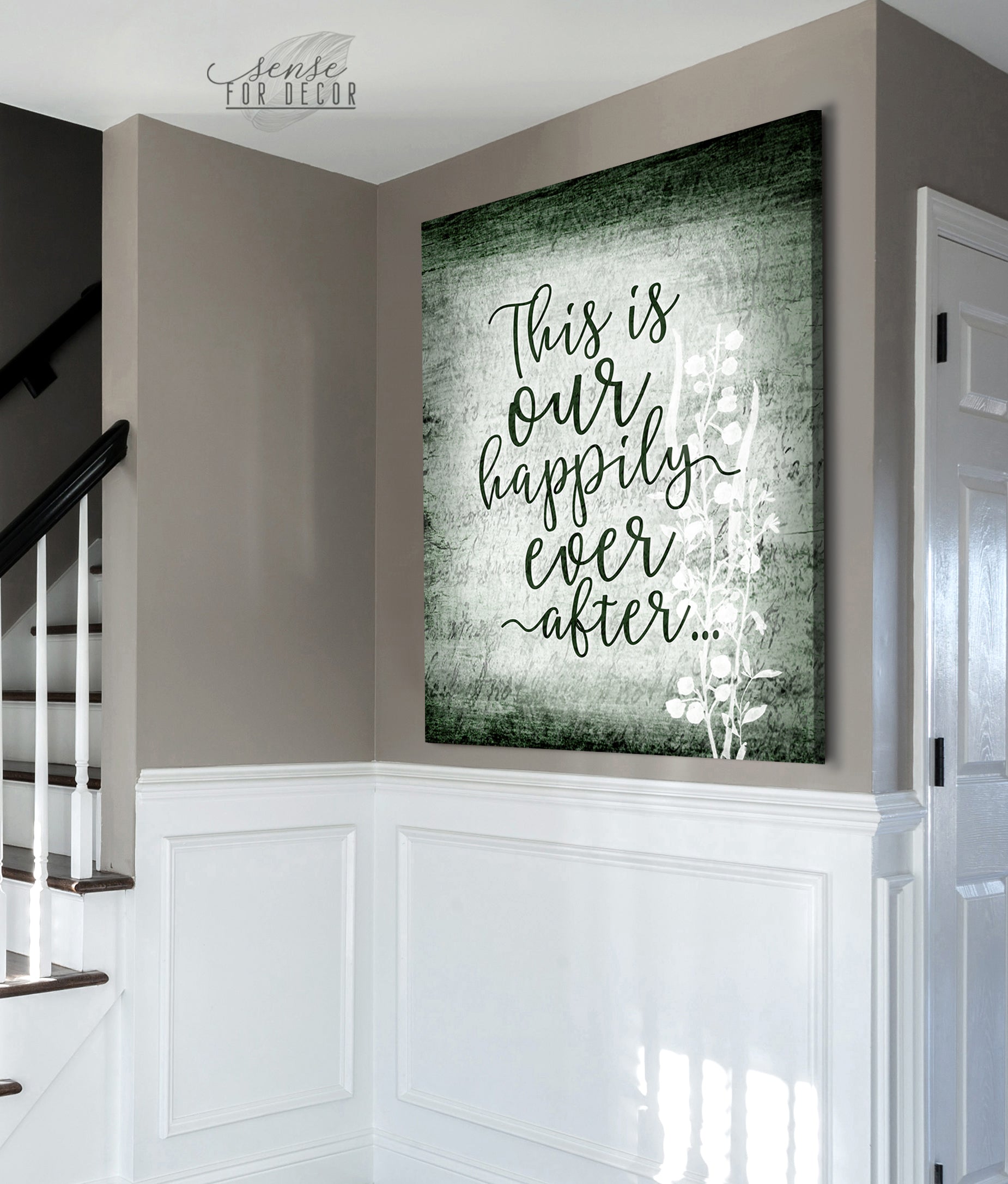 Couple Wall Art: 'Our Happily Ever After' - Wood Frame, Ready to Hang! Buy 2, Save 20%
