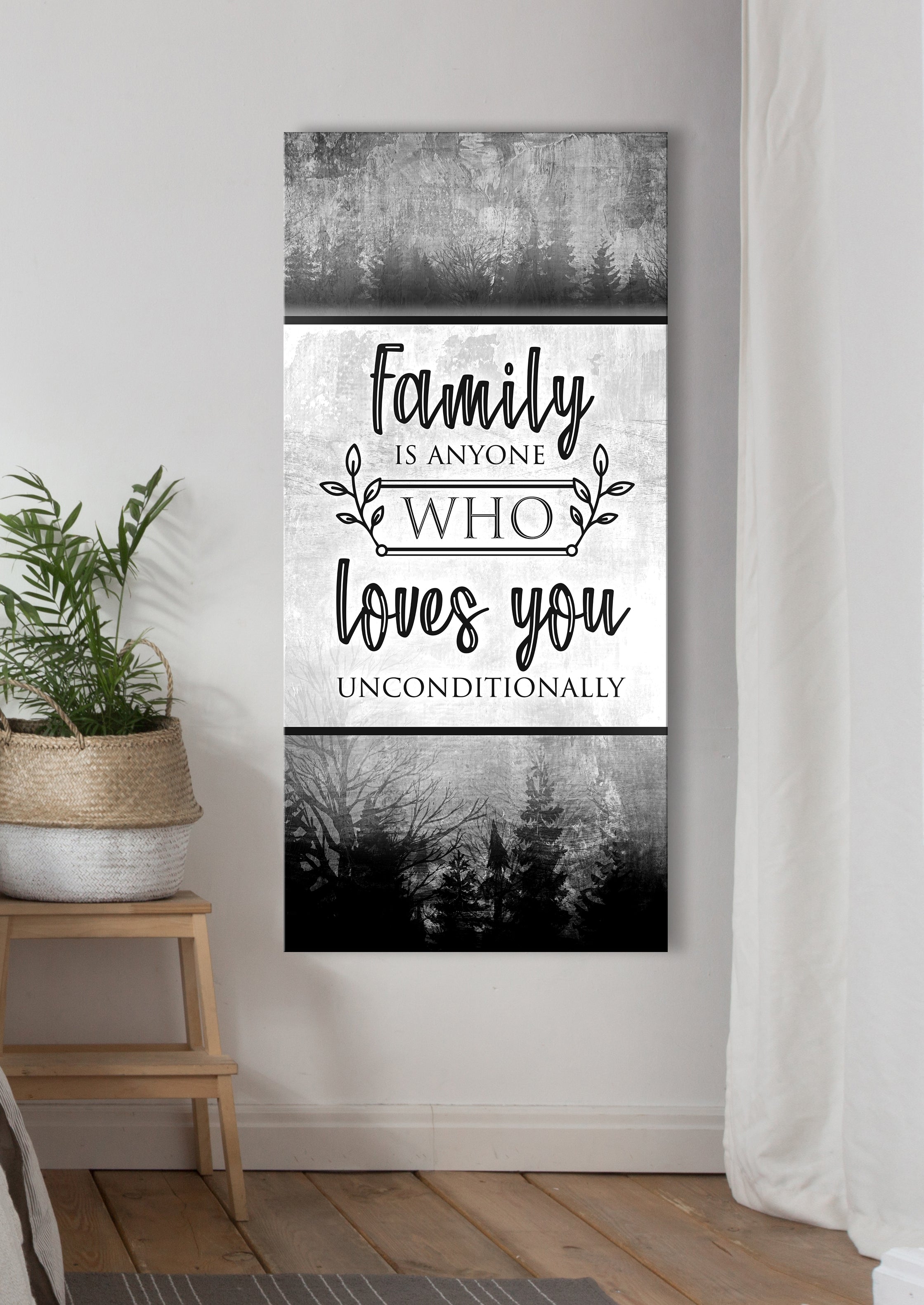 Exclusive Family Wall Art - Wood Frame, Ready To Hang! Family Is Those Who Love You Unconditionally