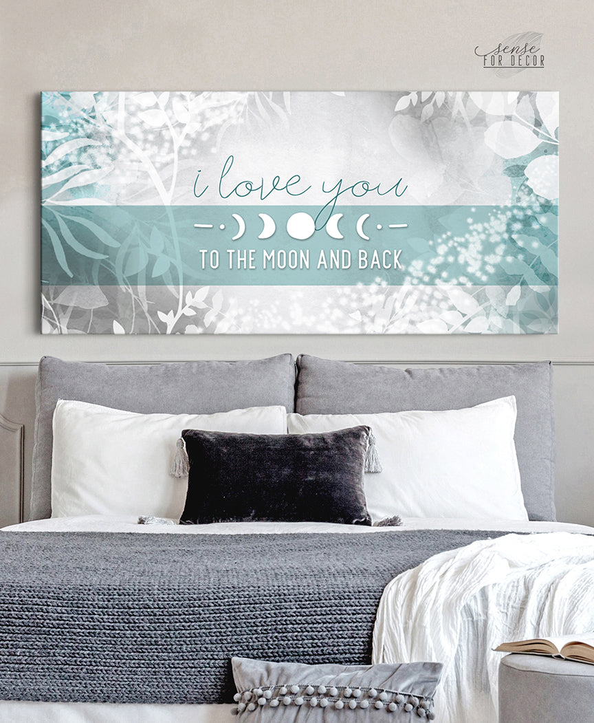 Hot Deal! Couples Wall Art - 'I Love You to The Moon and Back' (Wood Frame, Ready To Hang)