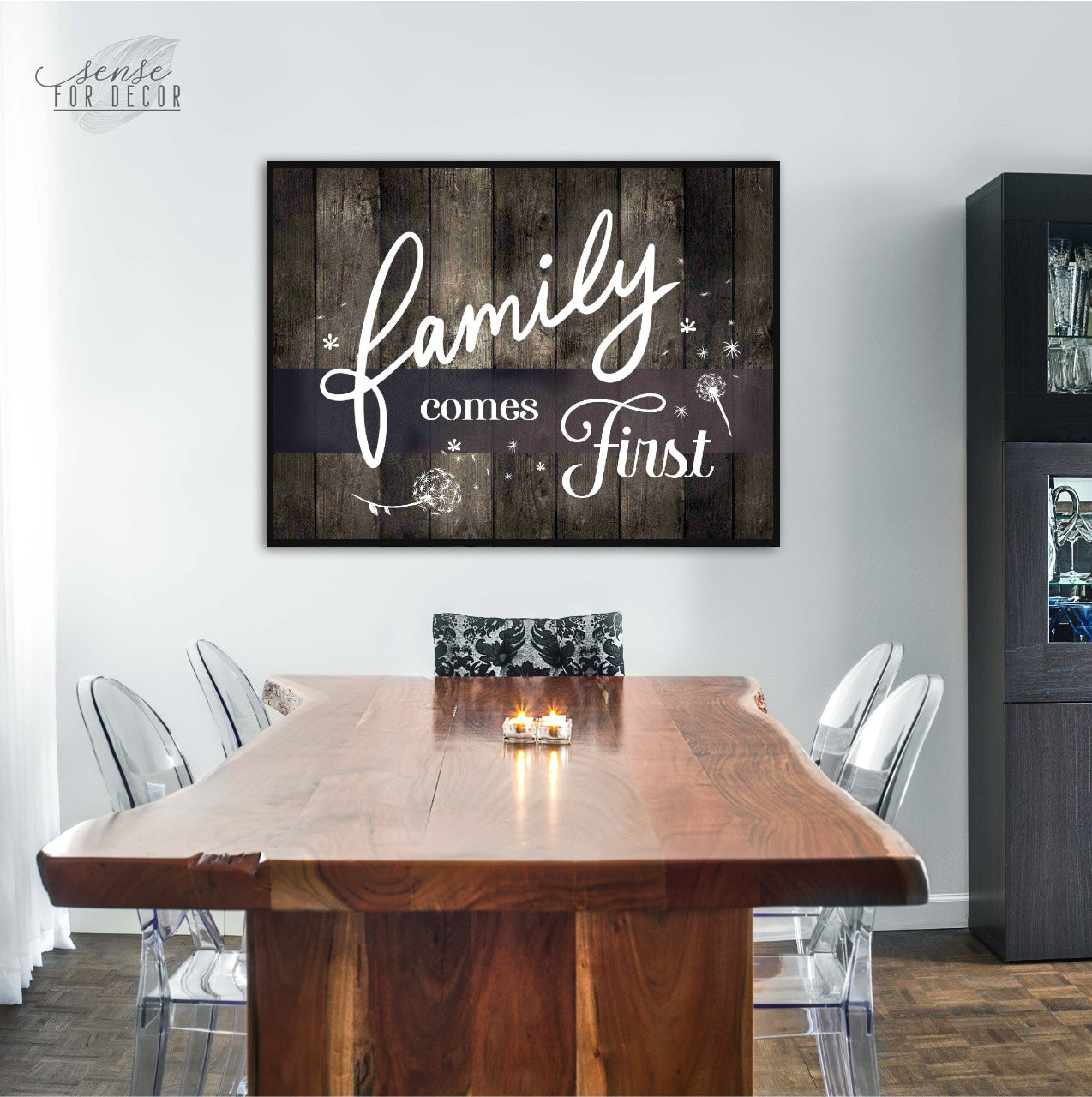 Family Wall Art: Family Comes First - Wood Frame, Ready to Hang! Buy 2, Save 20%