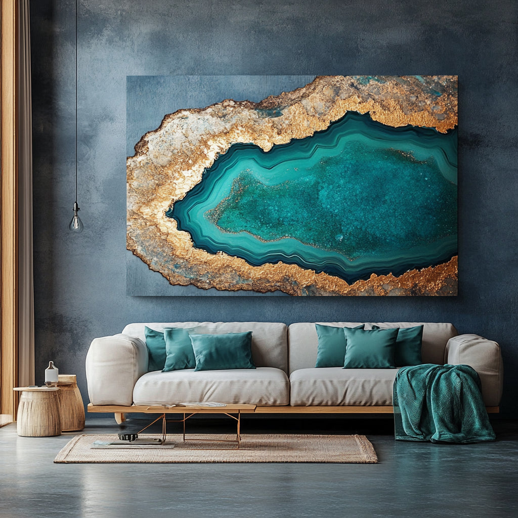 High - Quality Wood - Framed Hidden Oasis Canvas for Wall Decor