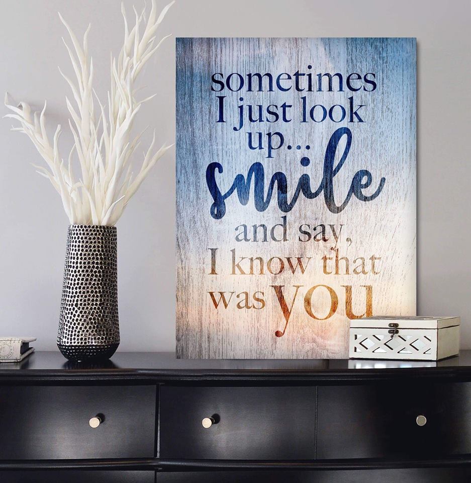 Hot Deal! Christian Wall Art: Sometimes I Just Look Up and Smile (Wood Frame, Ready to Hang)