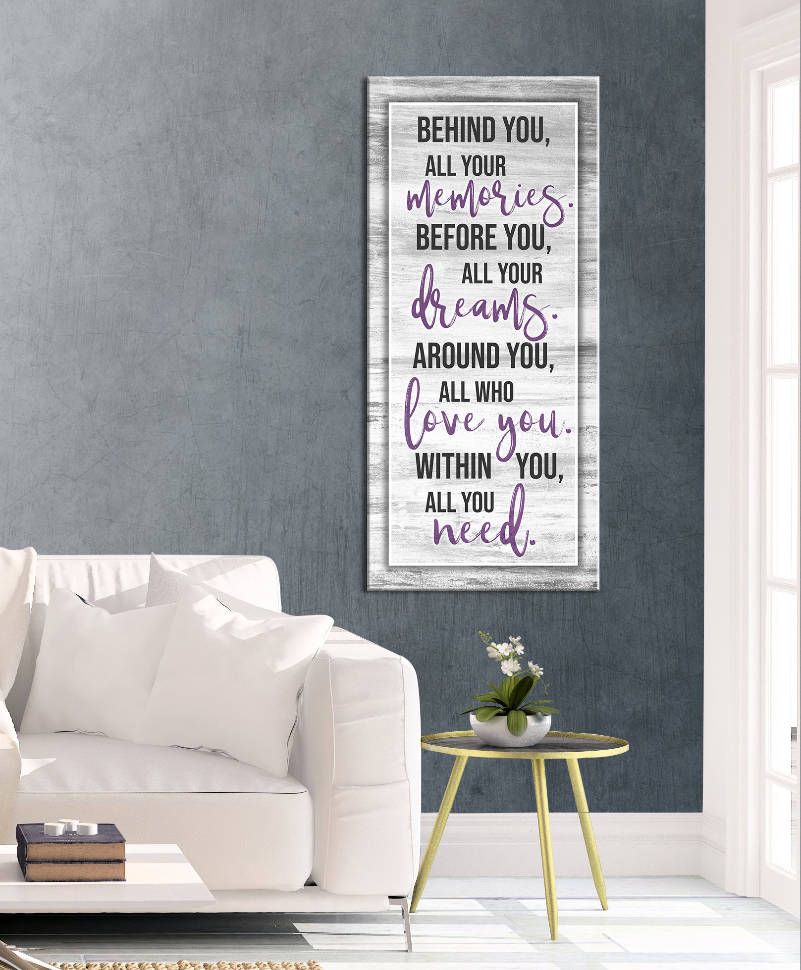 Ready-to-Hang Wood Framed Home Wall Art: Memories Behind You v2