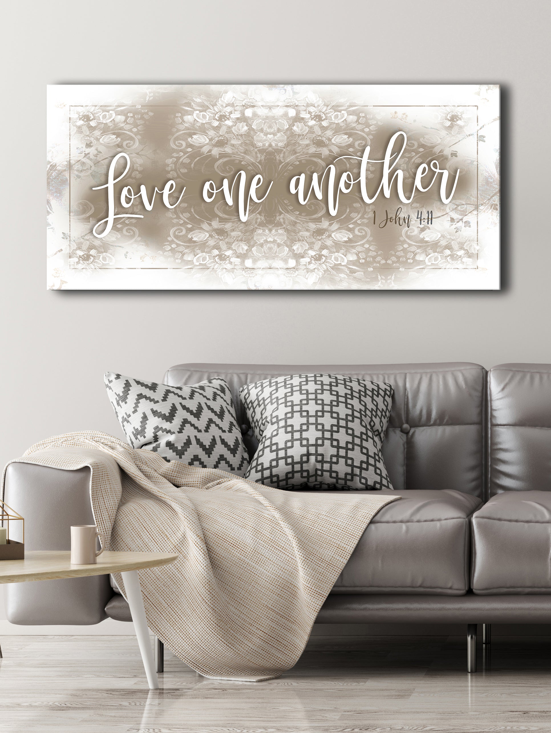 Hot Deal! Christian 'Love One Another' Scripture Wood Frame Wall Art (Ready To Hang)