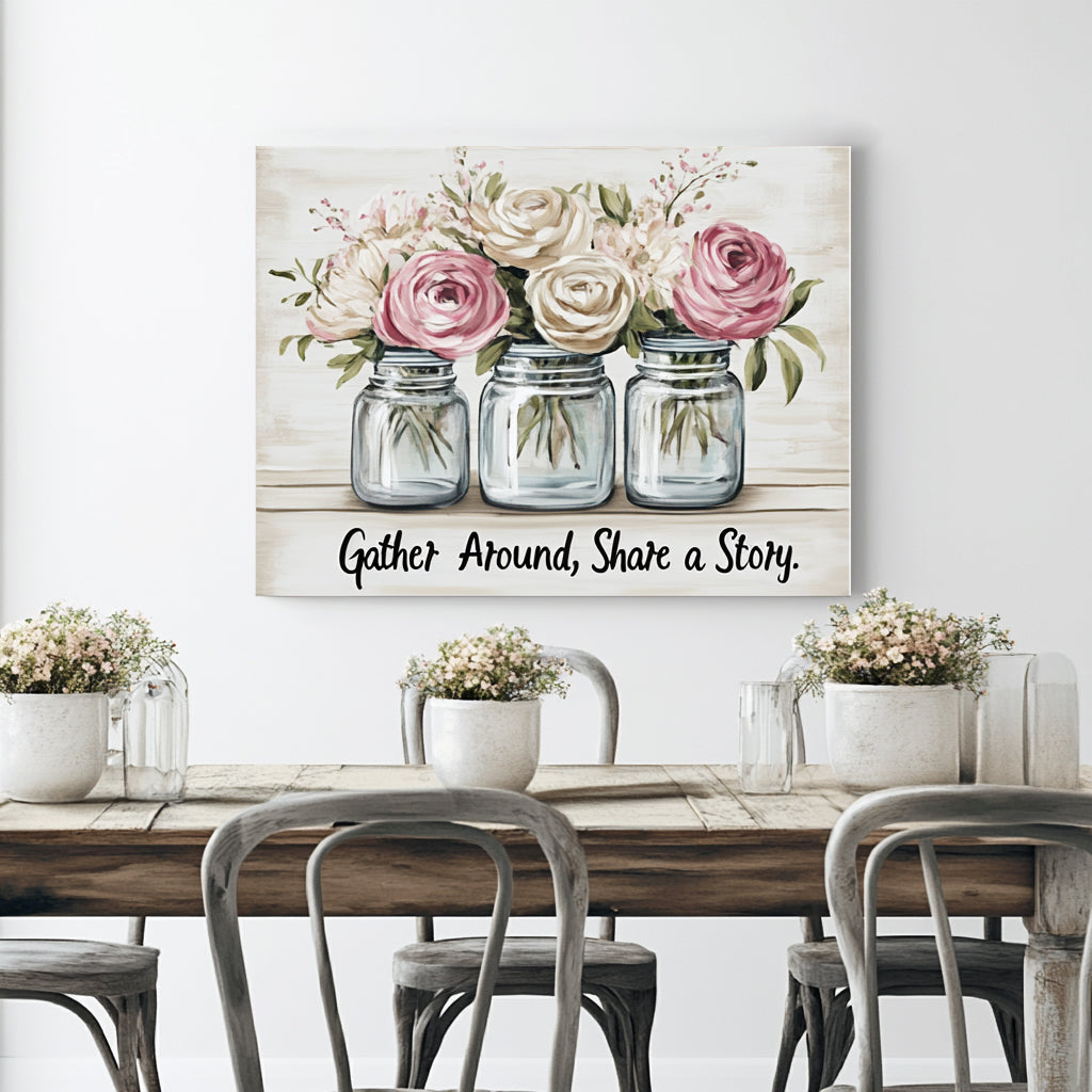 Exclusive Offer! Gather Around and Share a Story with High - Quality Wood - Framed Canvas