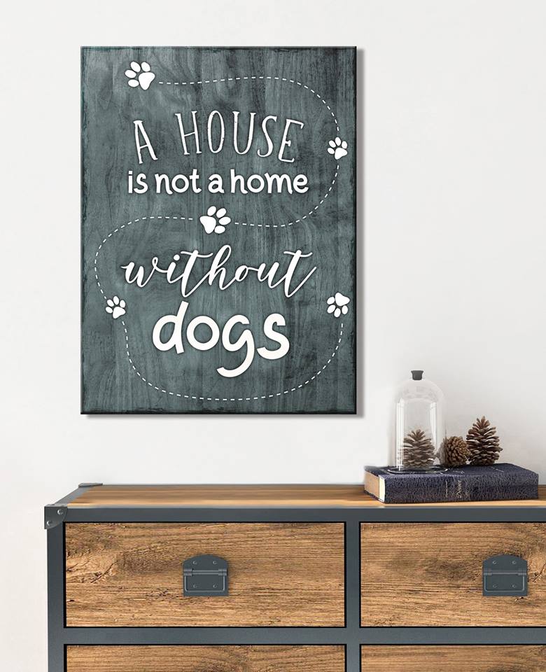 High - Quality Dog - themed Pet Wall Art with Wood Frame, Ready to Hang