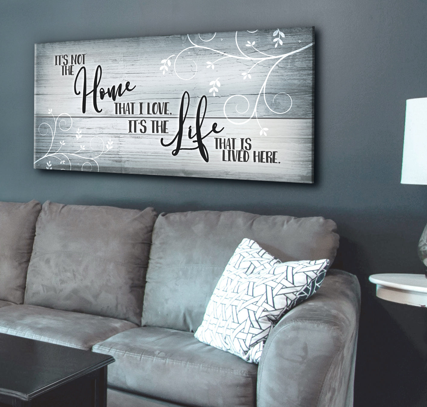 High - Quality Wood - Framed Wall Art: 'It's Not The Home That I Love' Ready To Hang