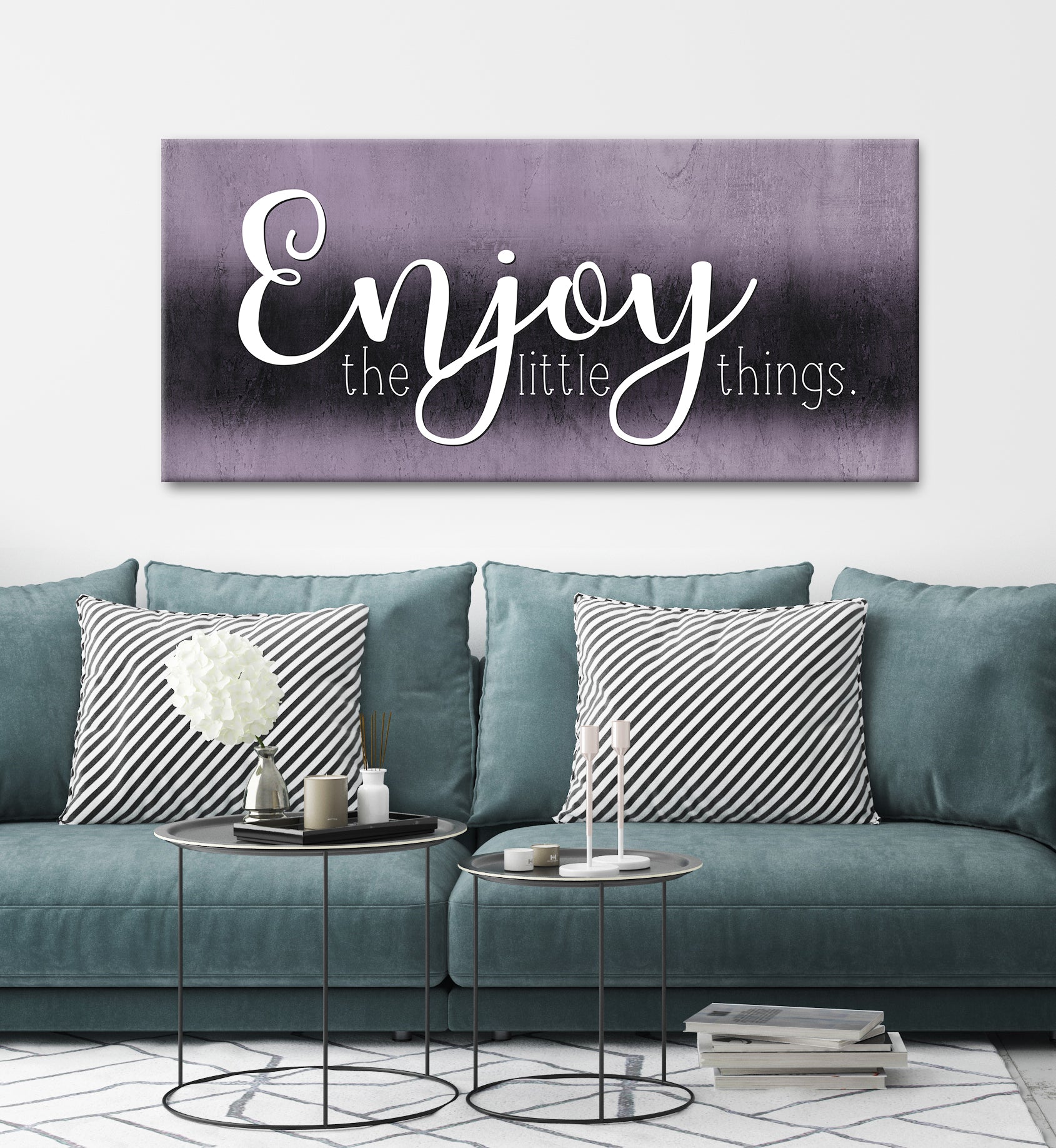 Exclusive Couples Wall Art: 'Enjoy The Little Things' - Wood Frame, Ready To Hang