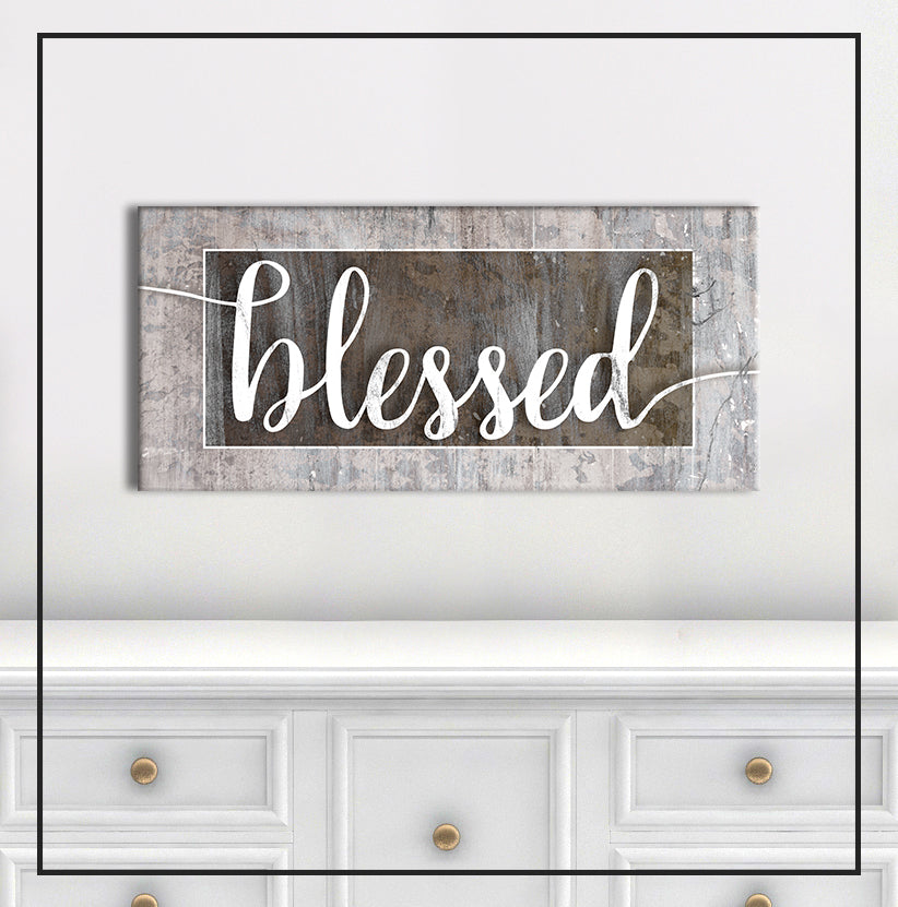 Hot Sale! Ready - to - Hang Single Word Wall Art Signs with Wood Frames for Home Decor