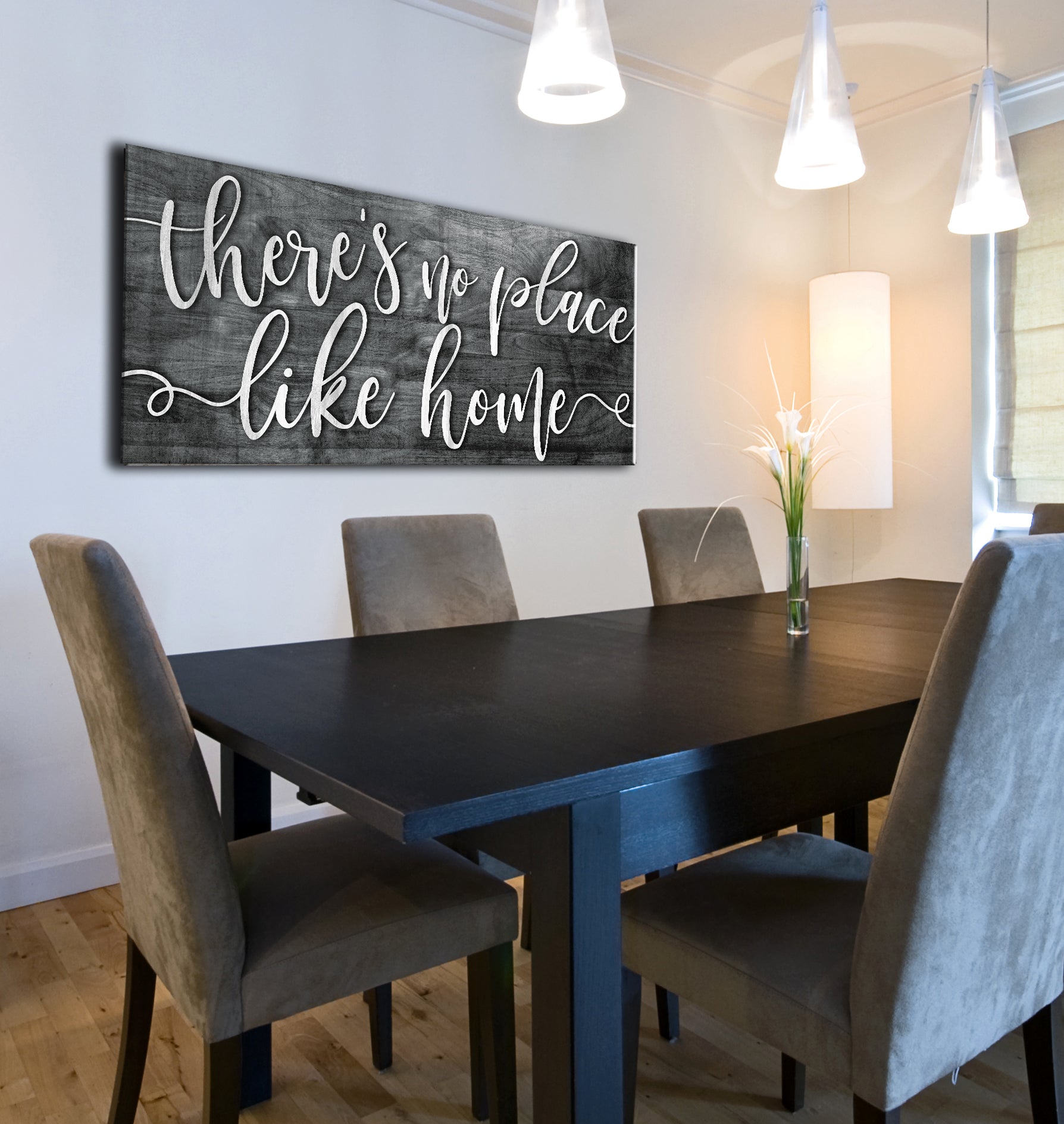 High - Quality Wood - Framed 'There's No Place Like Home' Wall Art, Ready to Hang