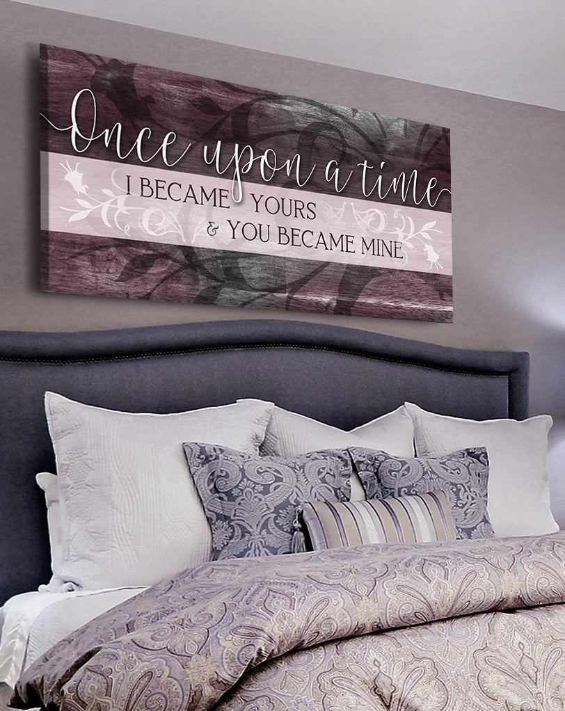 High - quality Wood - framed Couples Wall Art: Once I Became Yours (Ready To Hang)