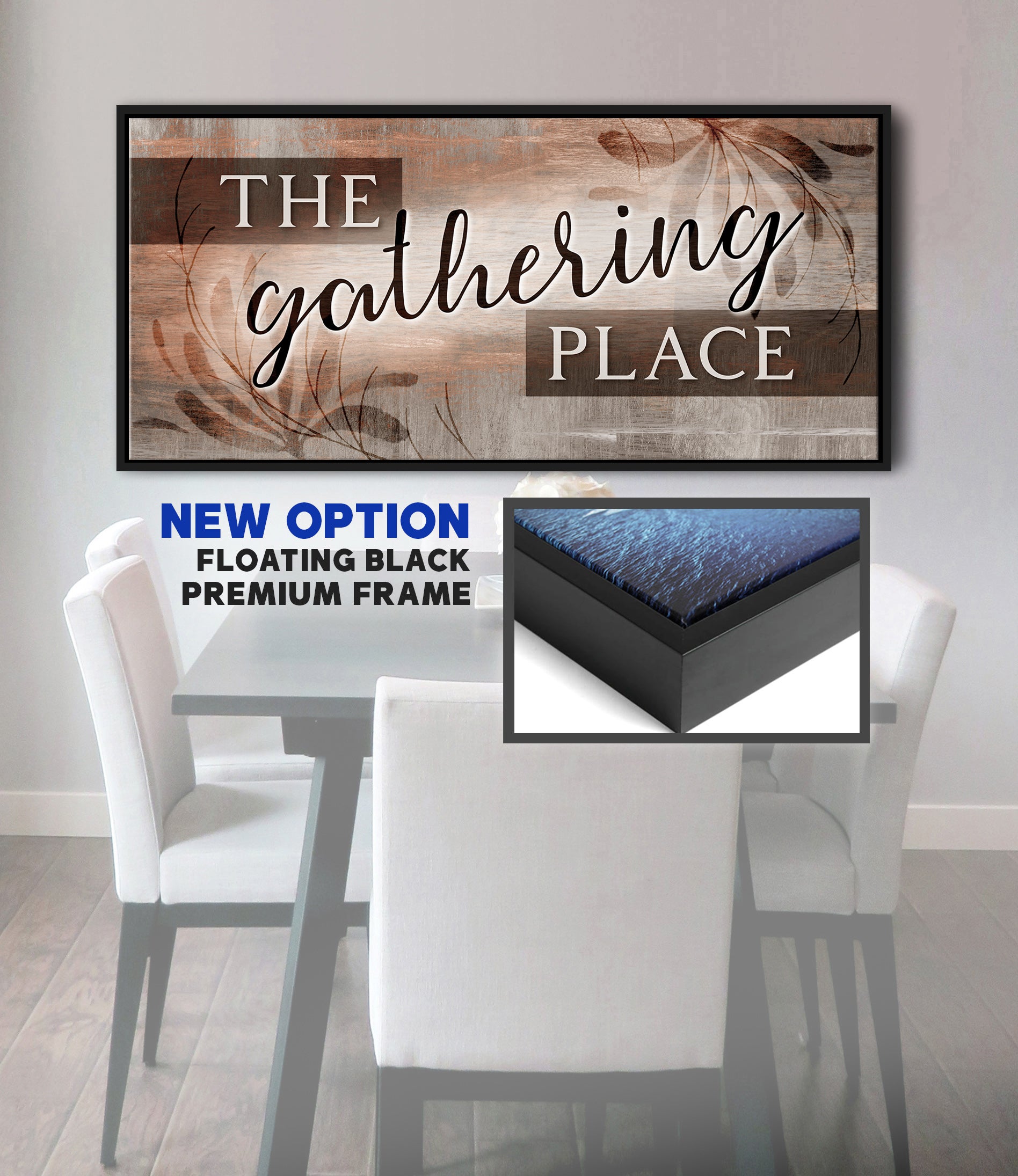 High - Quality Wood - Framed Home Wall Art: The Gathering Place V4 (Ready To Hang)