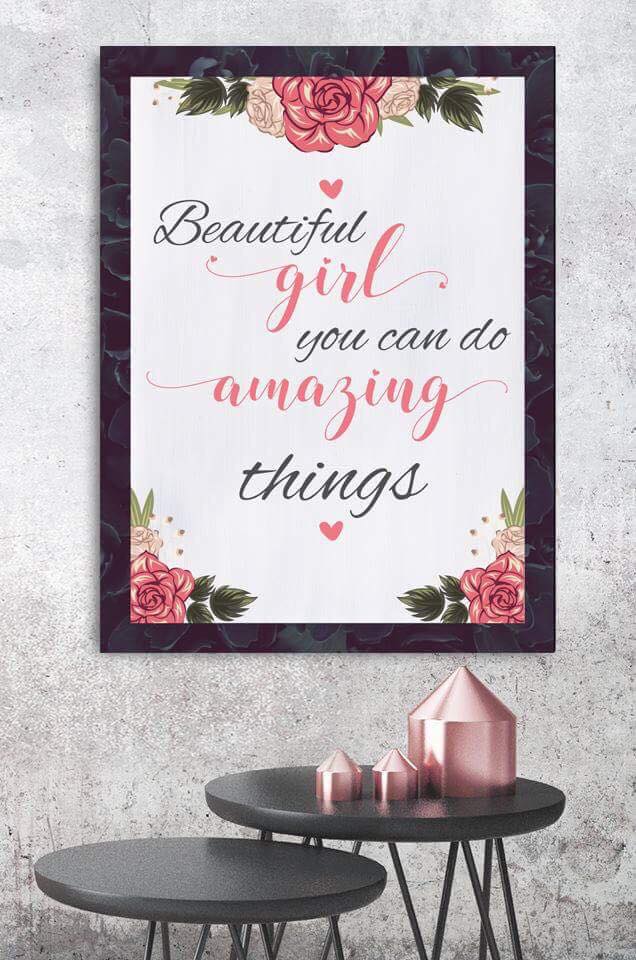 Ready-to-Hang Wood Framed Wall Art: Stunning Girl & Amazing Scenes