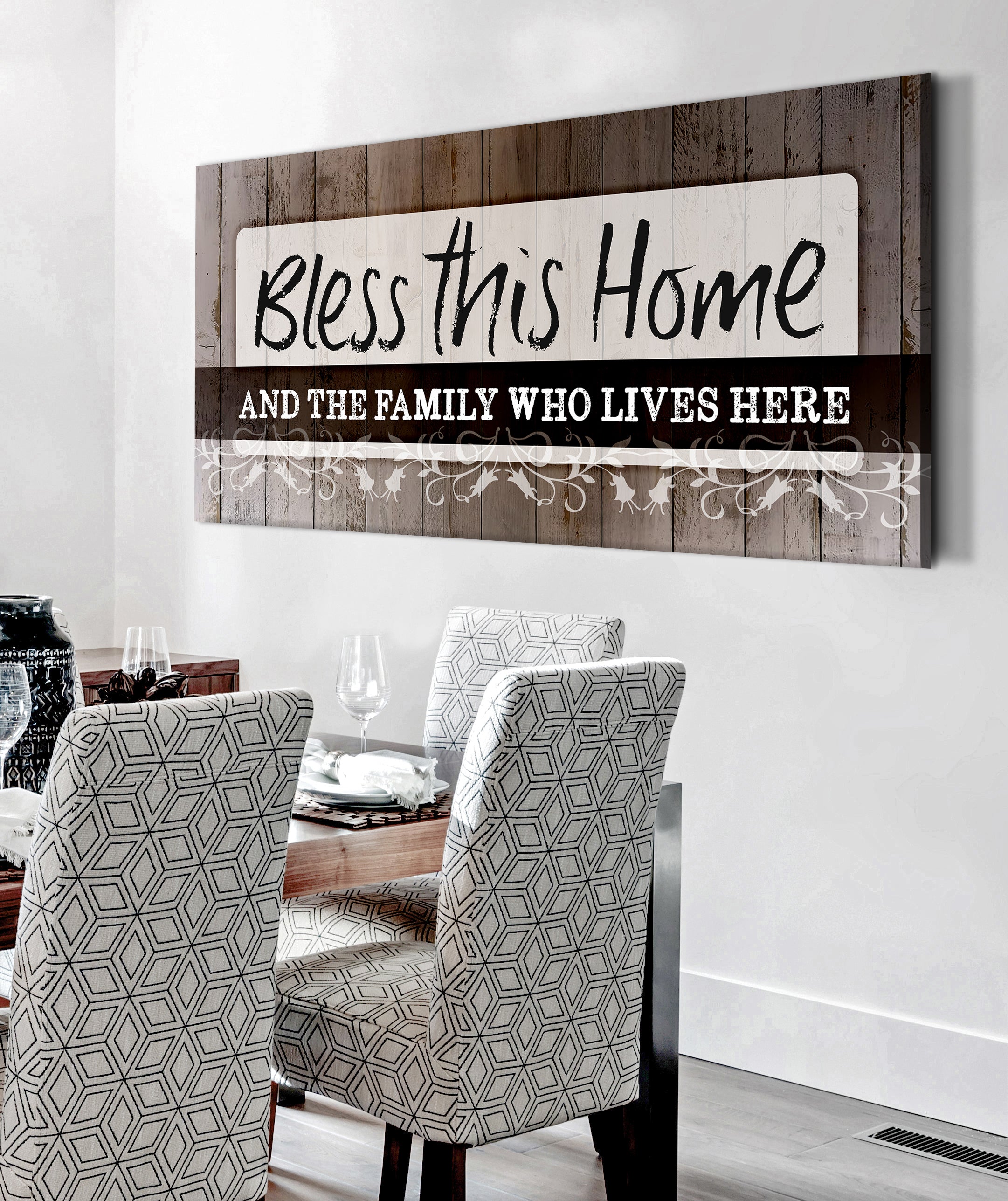 High - Quality Wood - Framed 'Bless This Home' Wall Art, Ready To Hang