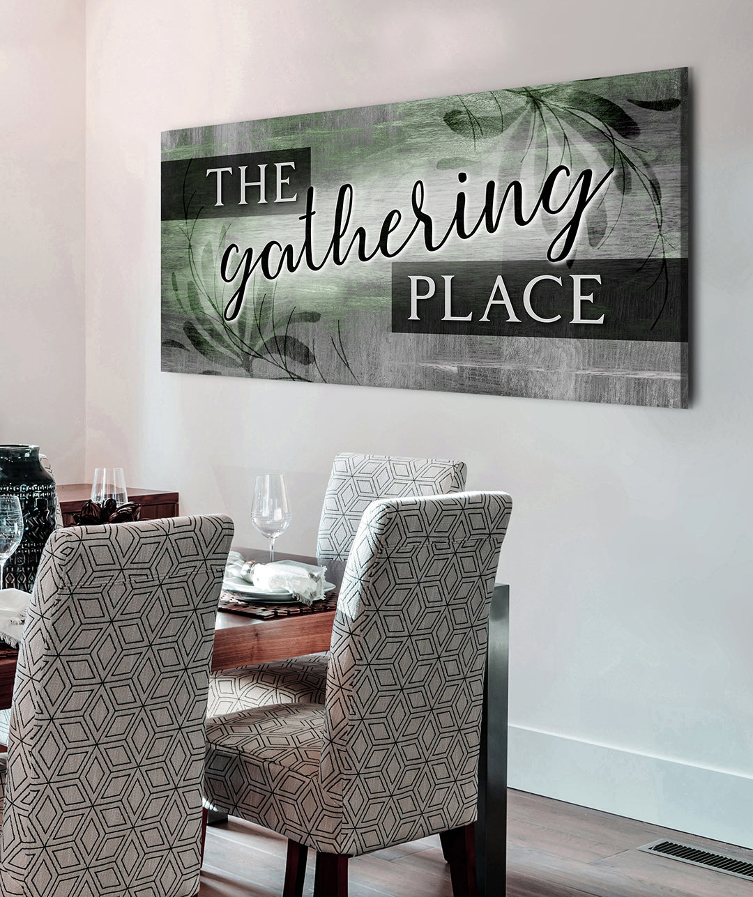 High - Quality Wood - Framed Home Wall Art: The Gathering Place V4 (Ready To Hang)
