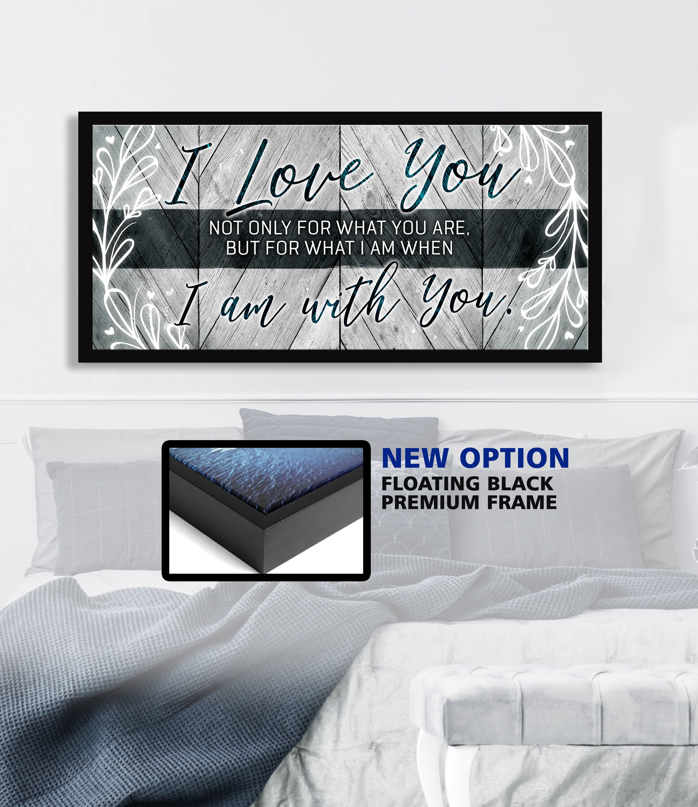 Ready - To - Hang Wood - Framed Couples Wall Art: I Love You for Who You Are
