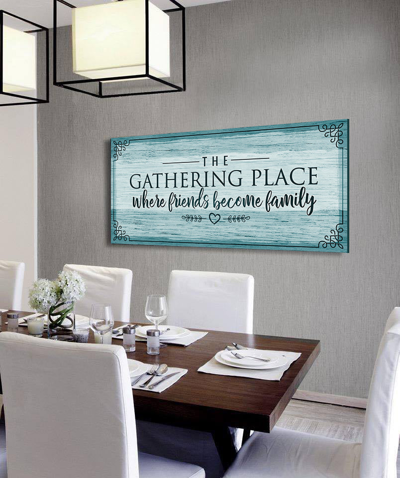 Kitchen Wall Art: Friends Gathering (Wood Frame, Ready To Hang) - Buy 2 Save 20%