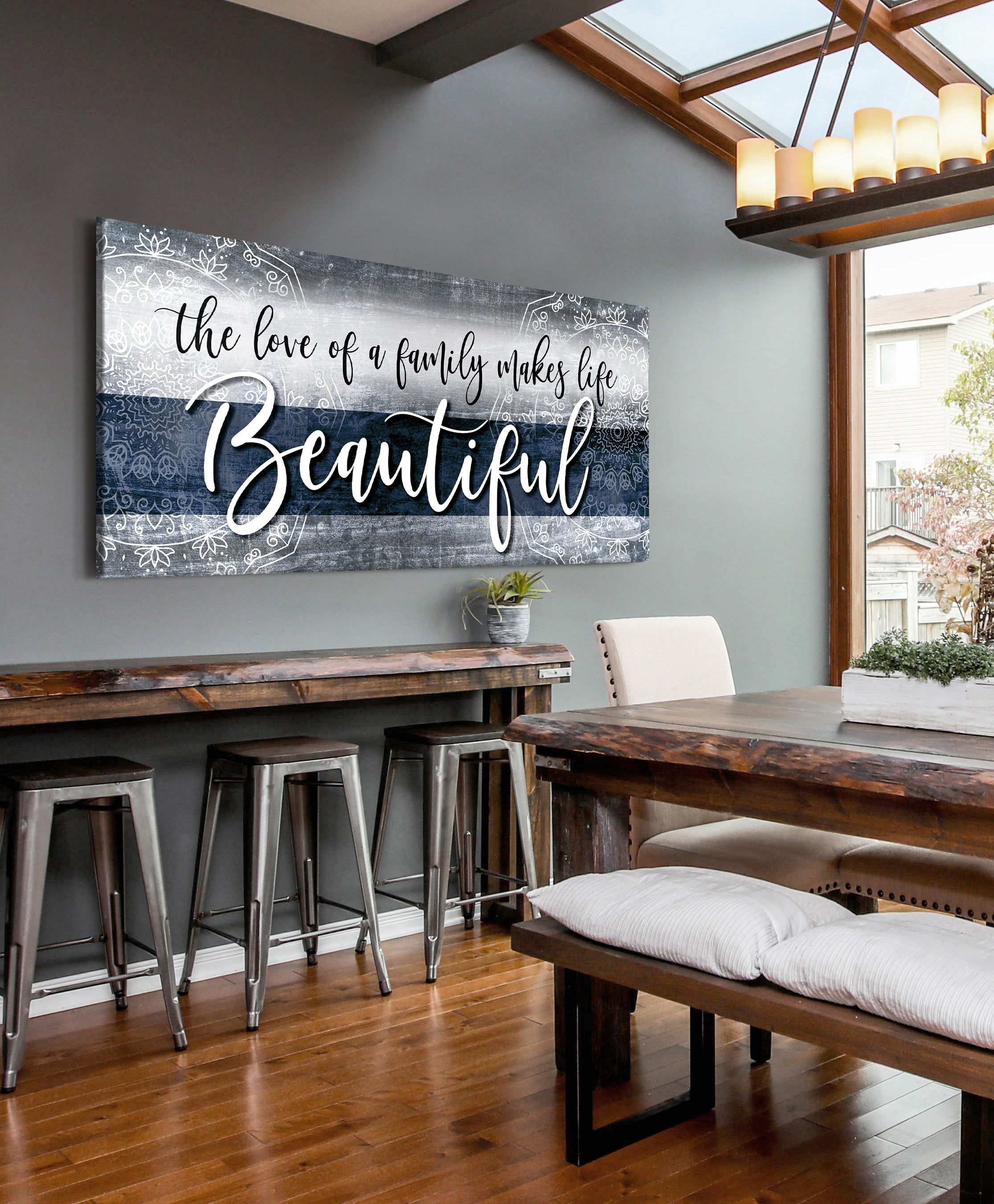 Boho Family Wall Art - Wood Frame, Ready To Hang! Buy 2 Get 20% Off