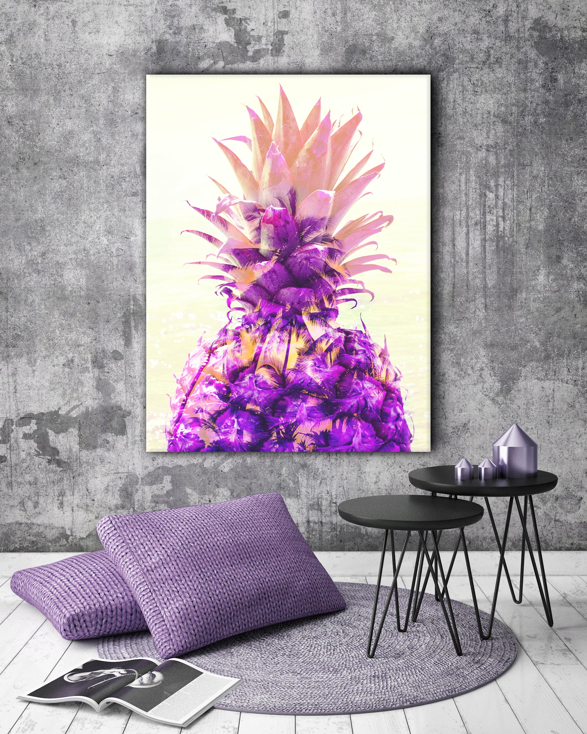 Big Pineapple Pineapple Wall Art with Wood Frame, Ready to Hang - Buy 2 Get 20% Off