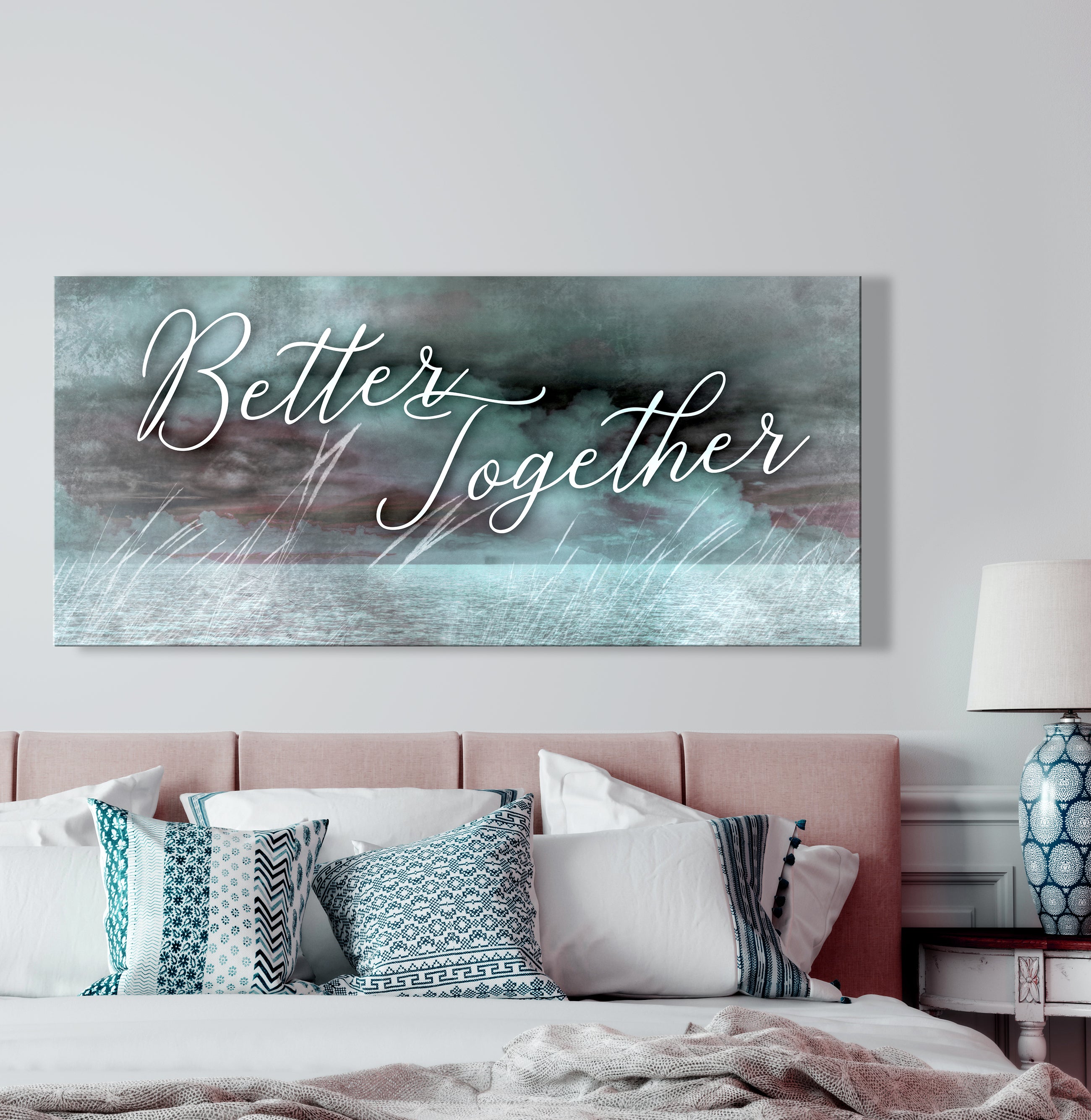 Exclusive Couples Wall Art - 'Better Together V4' with Wood Frame, Ready to Hang, Buy 2 Save 20%