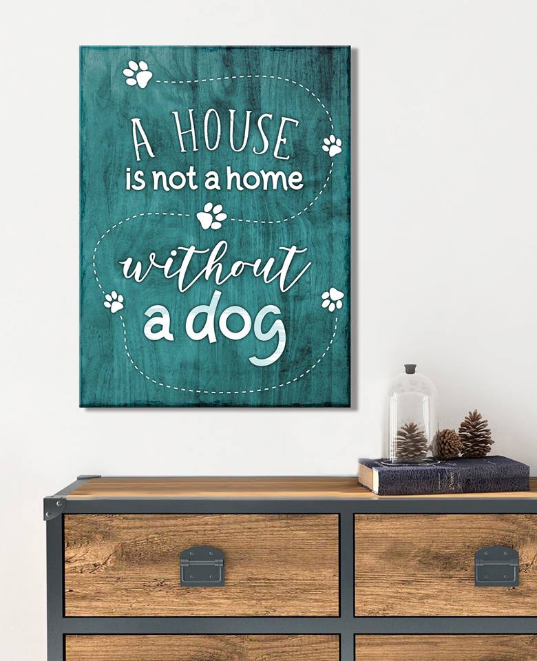 High - Quality Dog - Themed Pet Wall Art with Wood Frame, Ready to Hang