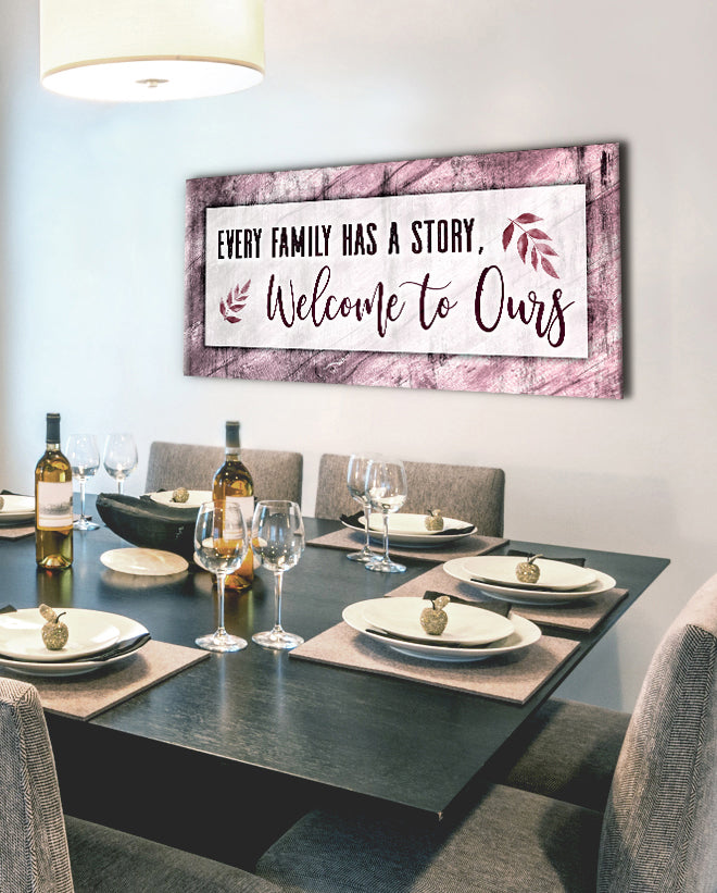Exclusive Offer! Home Wall Art - Every Family Has A Story V2 with Wood Frame, Ready To Hang
