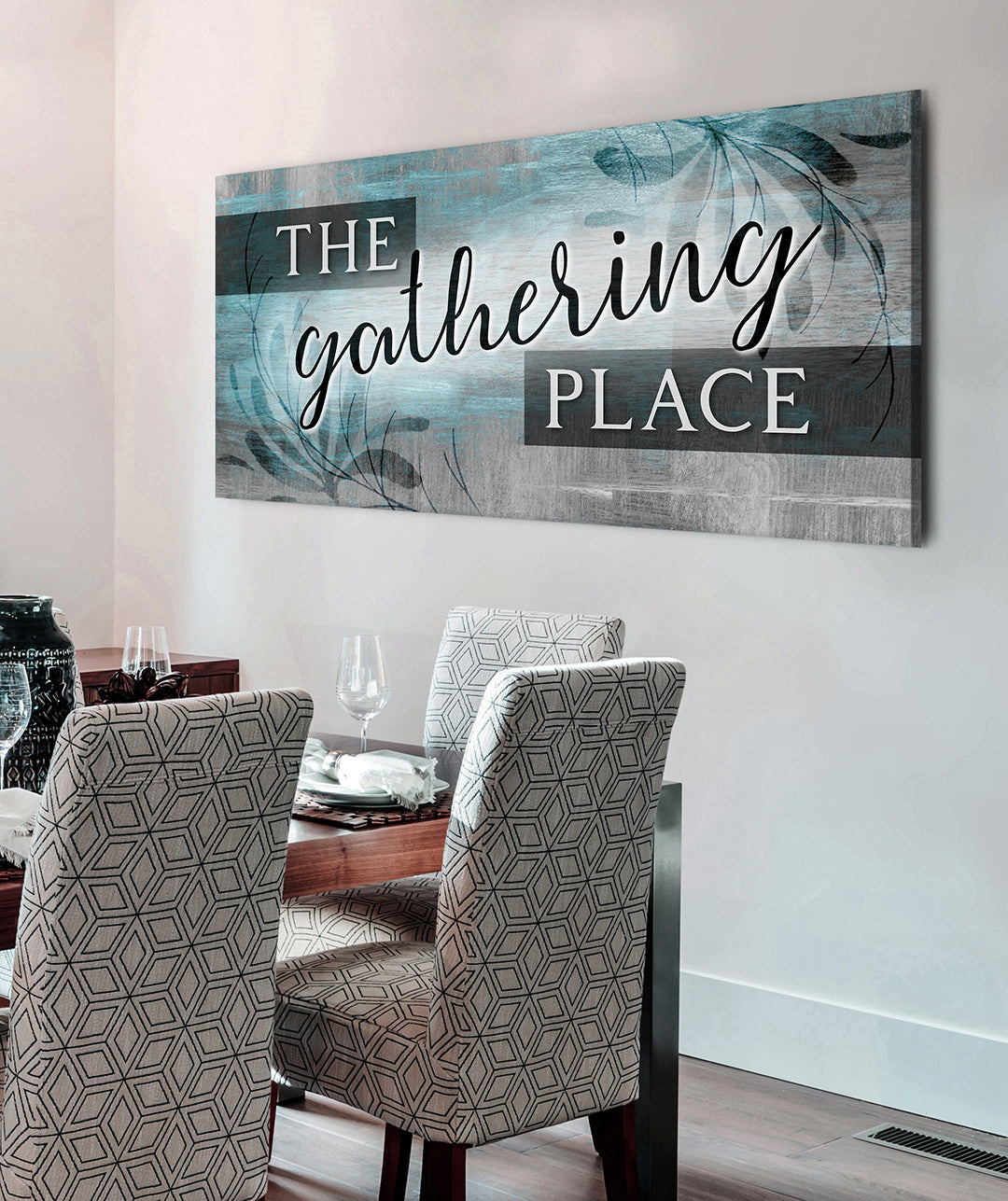 High - Quality Wood - Framed Home Wall Art: The Gathering Place V4 (Ready To Hang)
