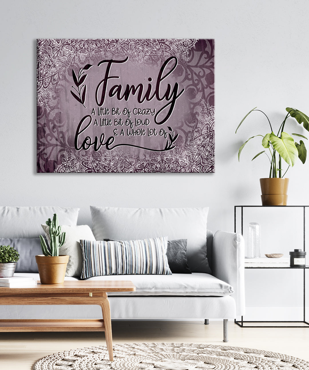 Exclusive Family Wall Art V12: A Bit of Crazy in Wood Frame, Ready to Hang! Buy 2 Save 20%