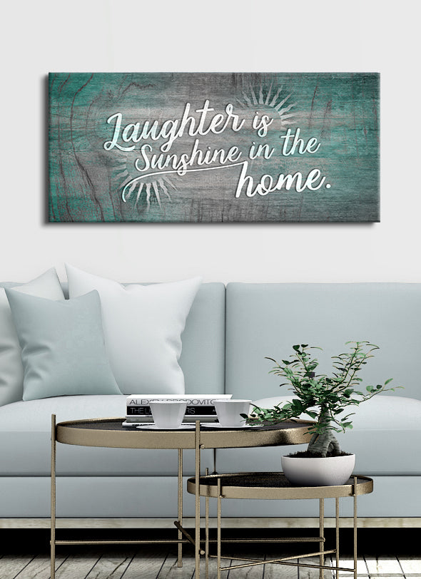 Exclusive! Home Wall Art - Laughter is Sunshine (Wood Frame, Ready to Hang)