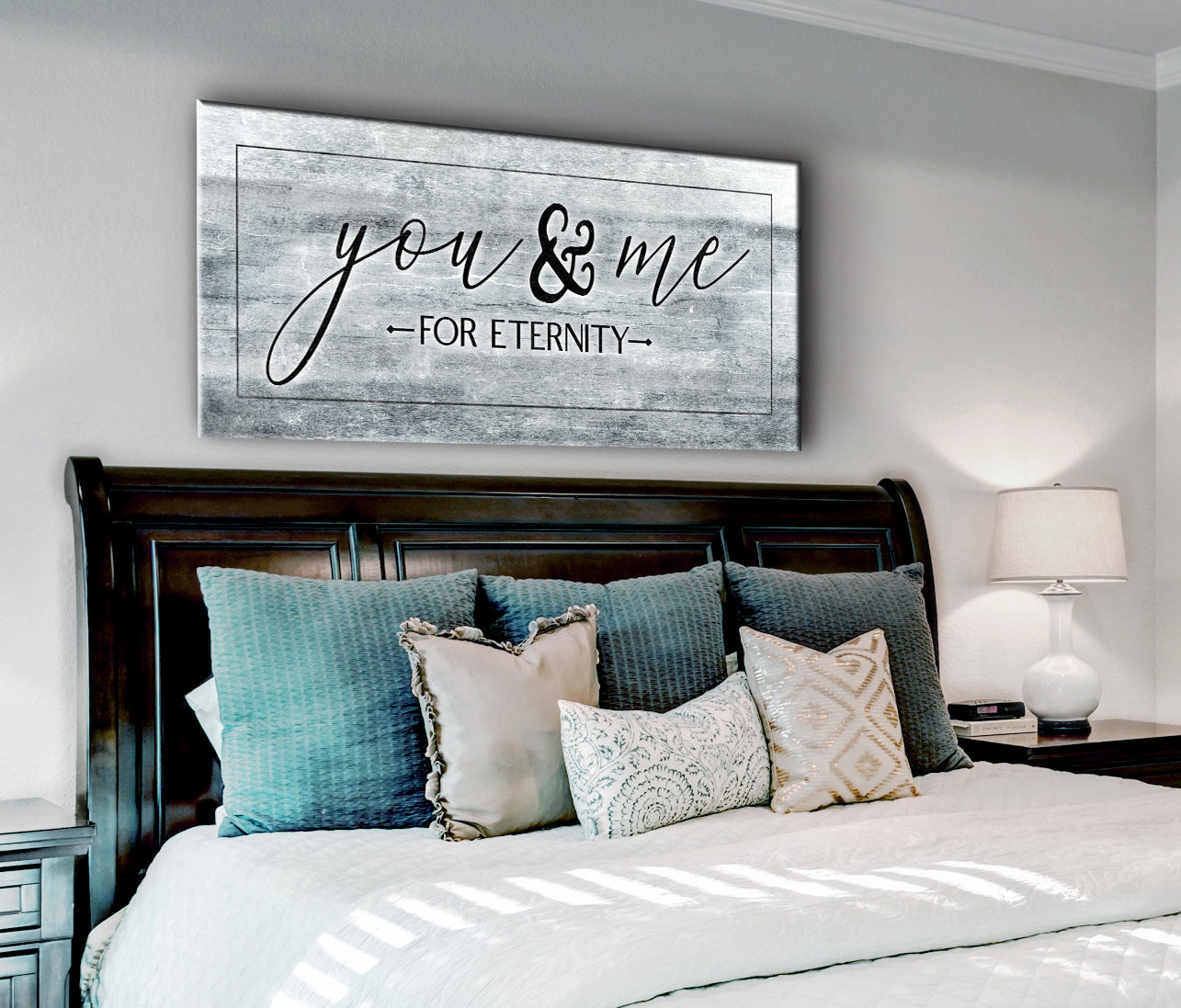Exclusive Couples Wall Art: 'You & Me For Eternity' with Wood Frame, Ready to Hang - Buy 2 Get 20% Off!