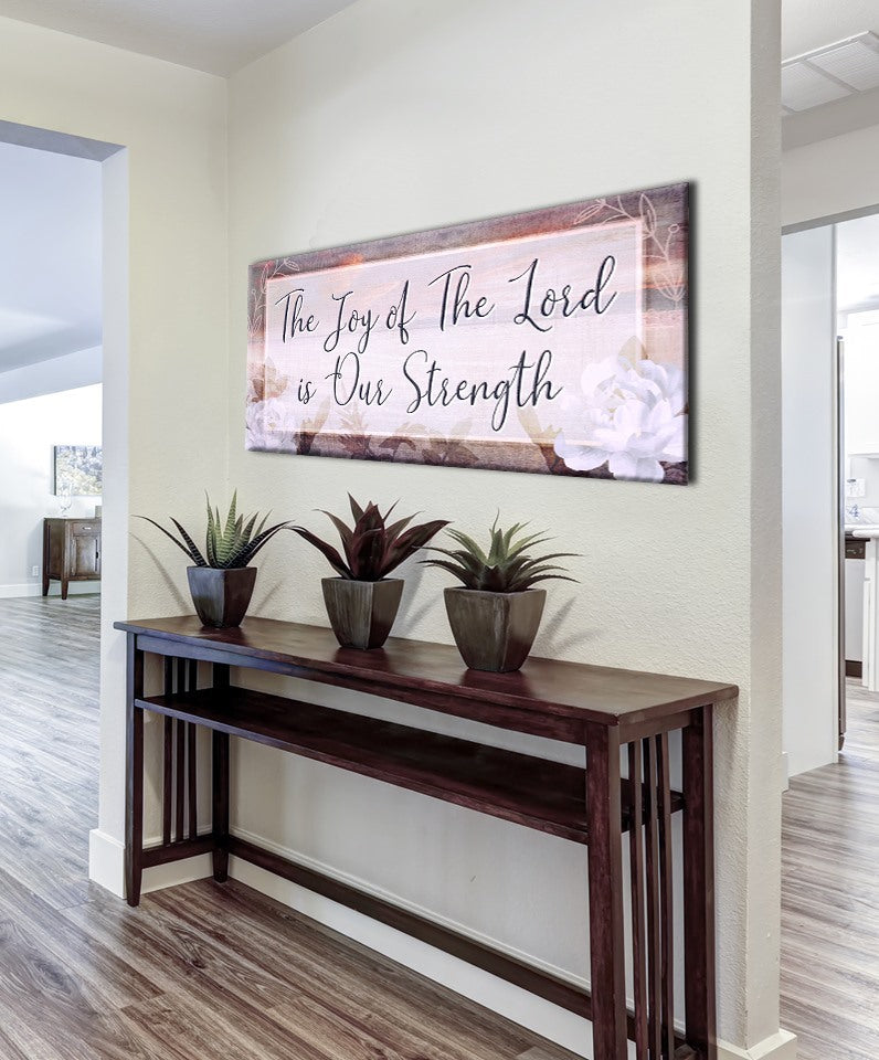 Christian Wall Art - The Joy Of The Lord: Wood-Frame, Ready-to-Hang - Buy 2, Save 20%