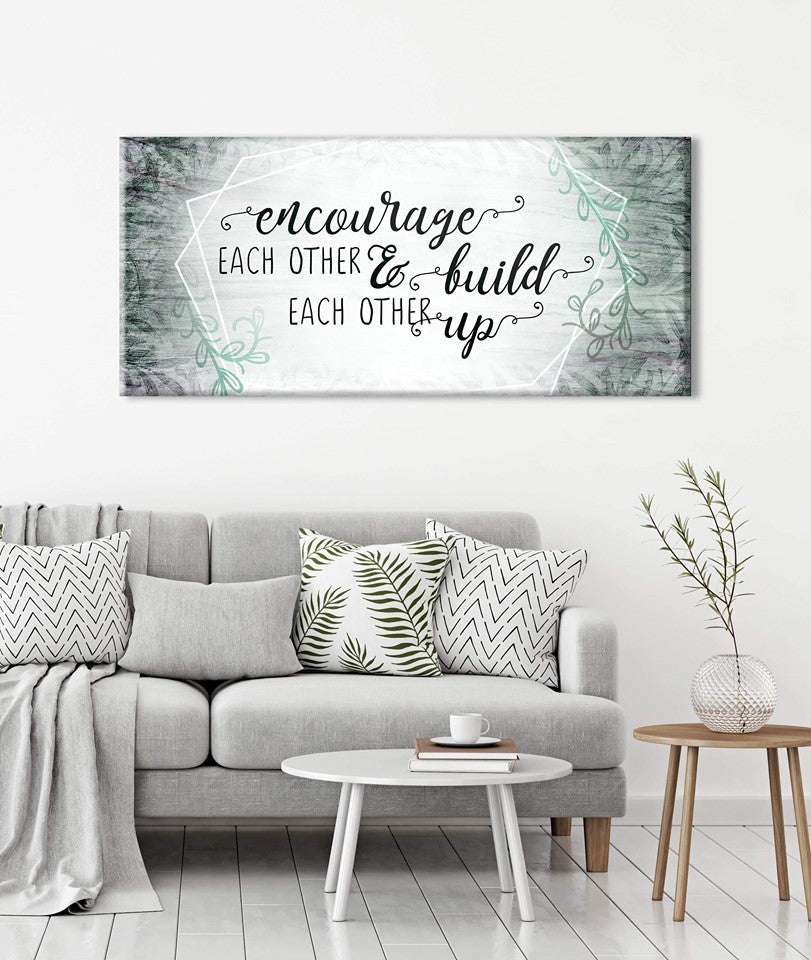 Hot Deal! Home Wall Art - Encourage Each Other Wood Frame Artwork Ready To Hang
