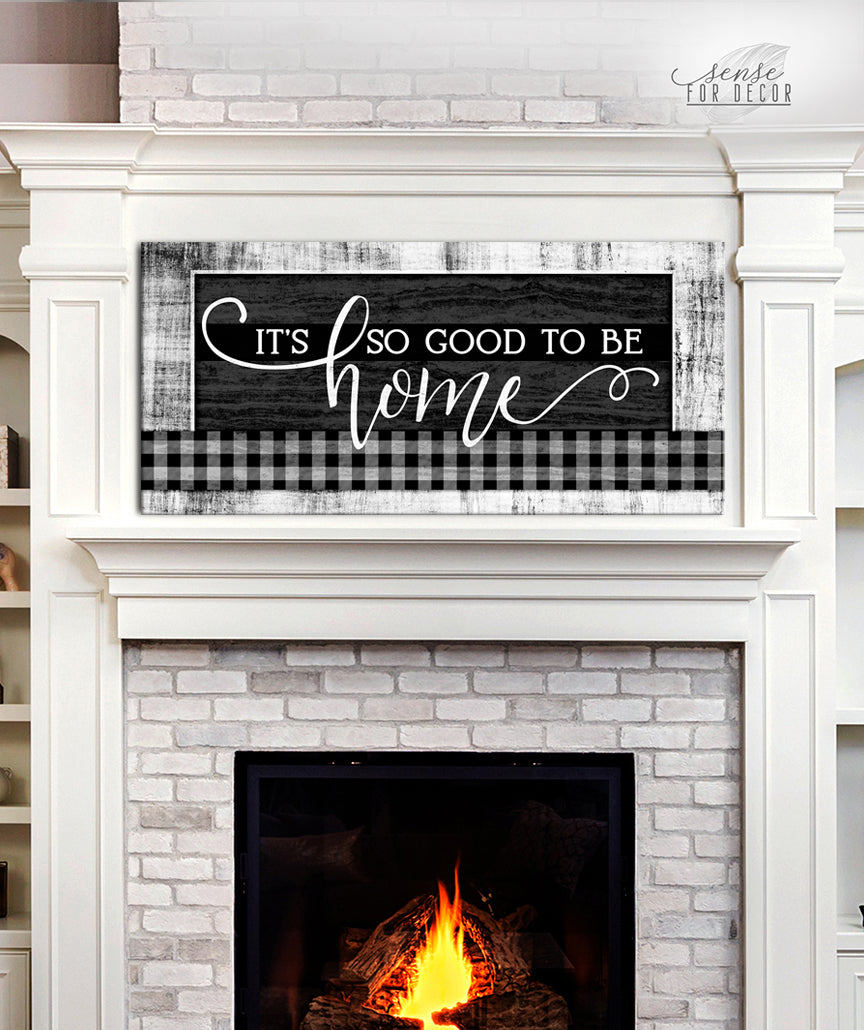 High - Quality Wood - Framed 'It's Good To Be Home' V11 Wall Art Ready To Hang